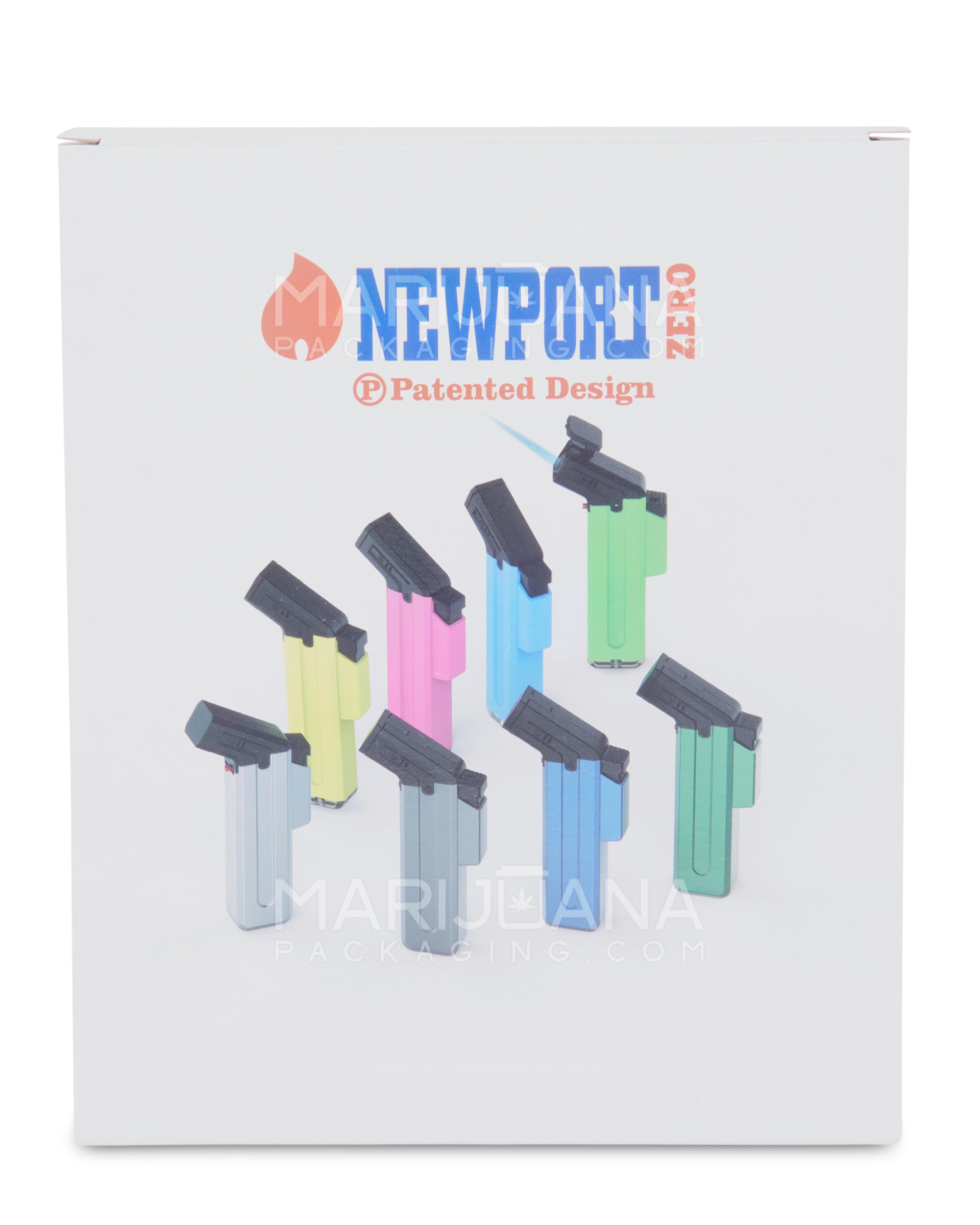 NEWPORT | 'Retail Display' Zero Assorted Neon Plastic Cigar Torch | 5in Tall - Butane - 12 Count - 13