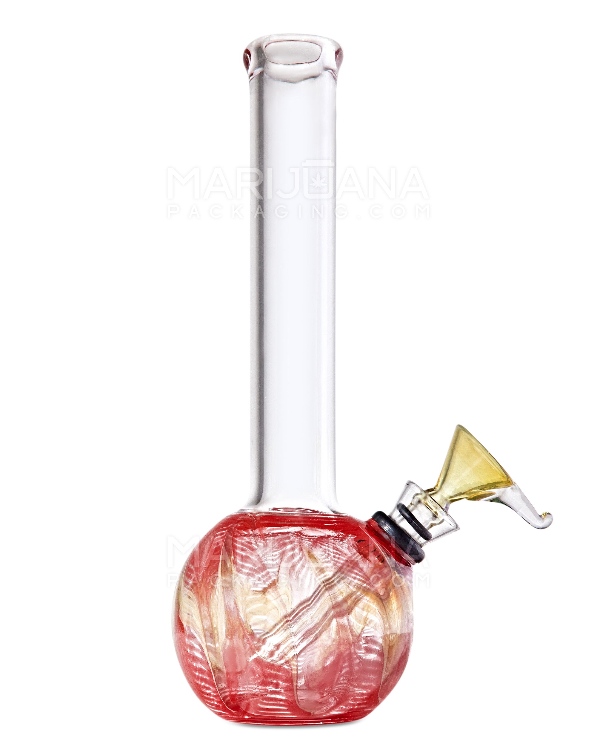 USA Glass | Straight Neck Raked Glass Egg Water Pipe | 7in Tall - Grommet Bowl - Assorted - 11