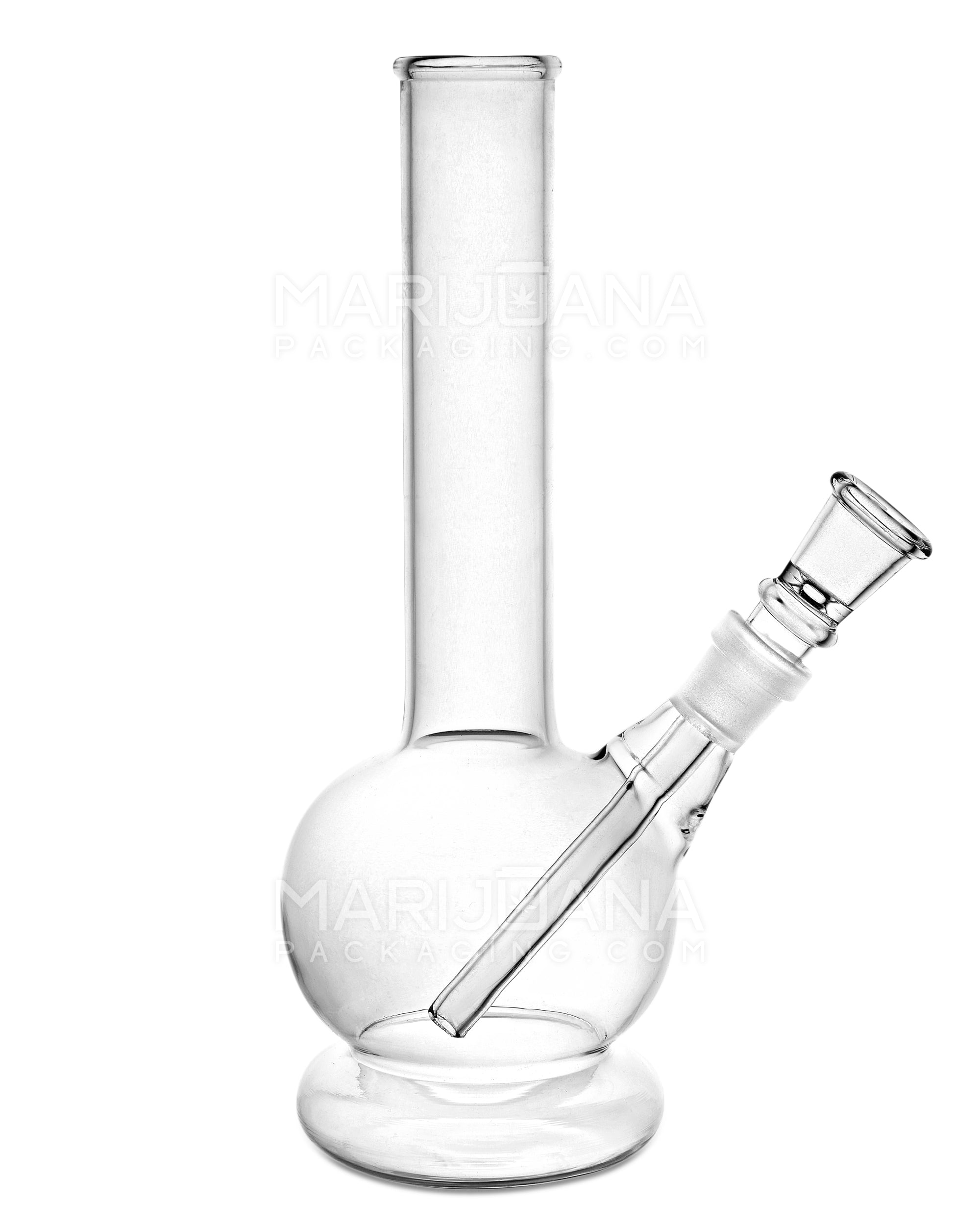 Straight Neck Glass Egg Water Pipe | 8in Tall - 14mm Bowl - Clear - 1
