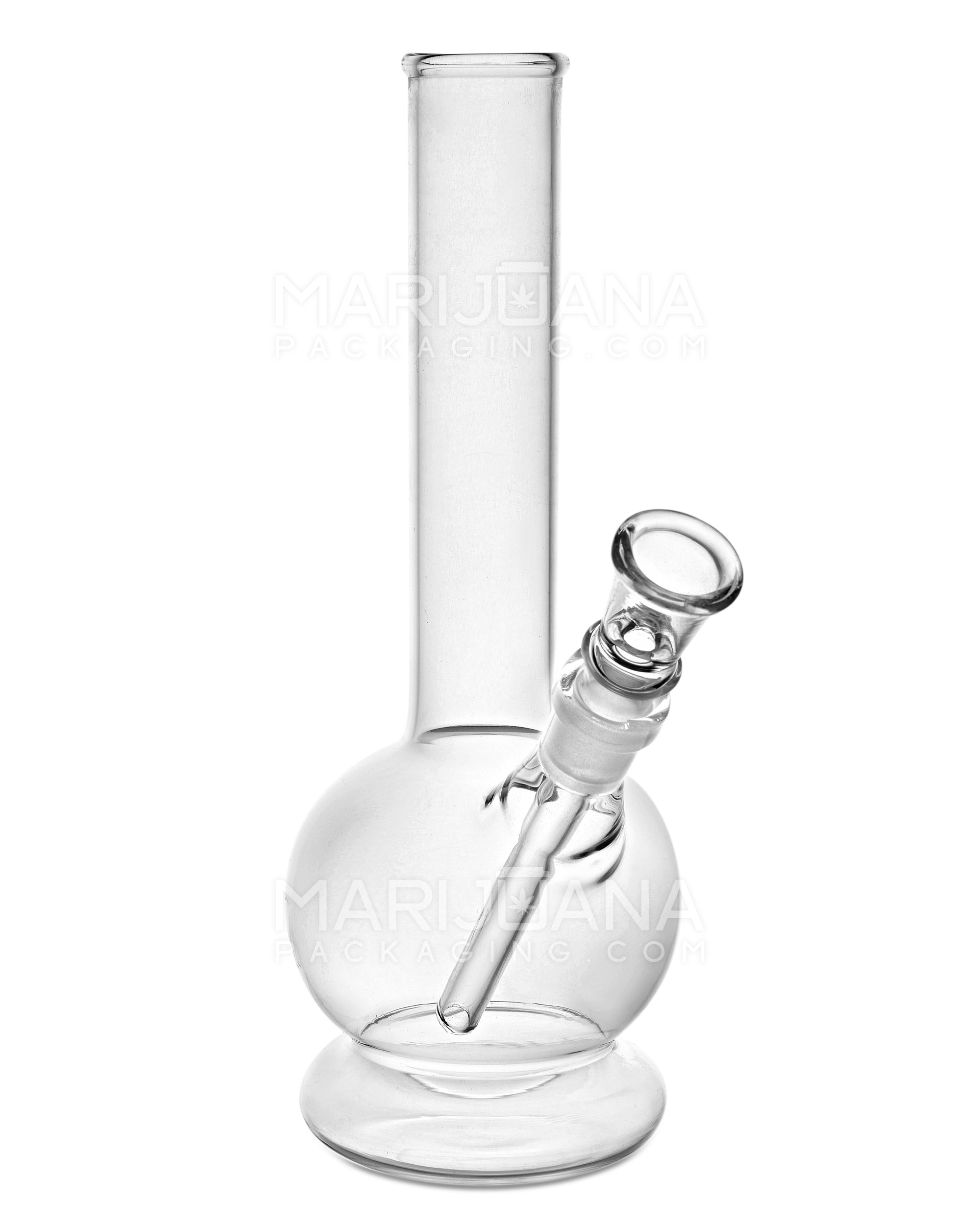 Straight Neck Glass Egg Water Pipe | 8in Tall - 14mm Bowl - Clear - 3