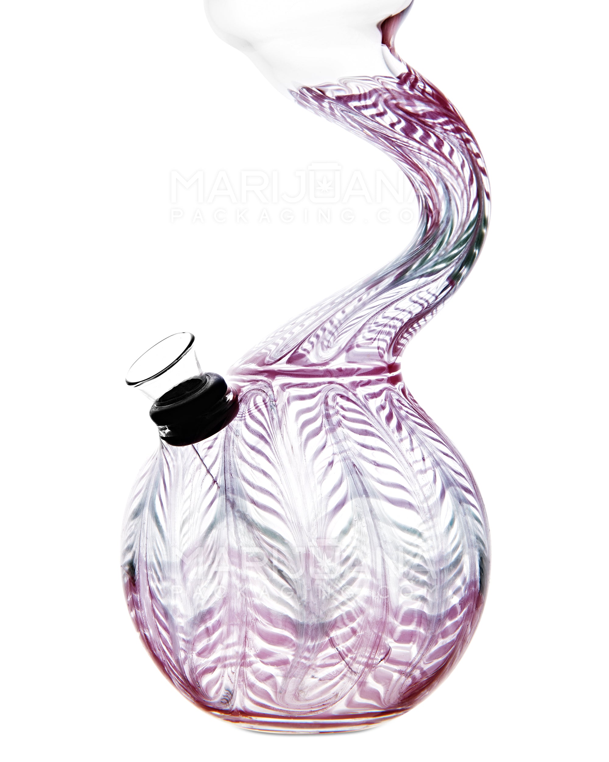 USA Glass | Z-Neck Raked Glass Egg Water Pipe | 11in Tall - Grommet Bowl - Assorted - 3