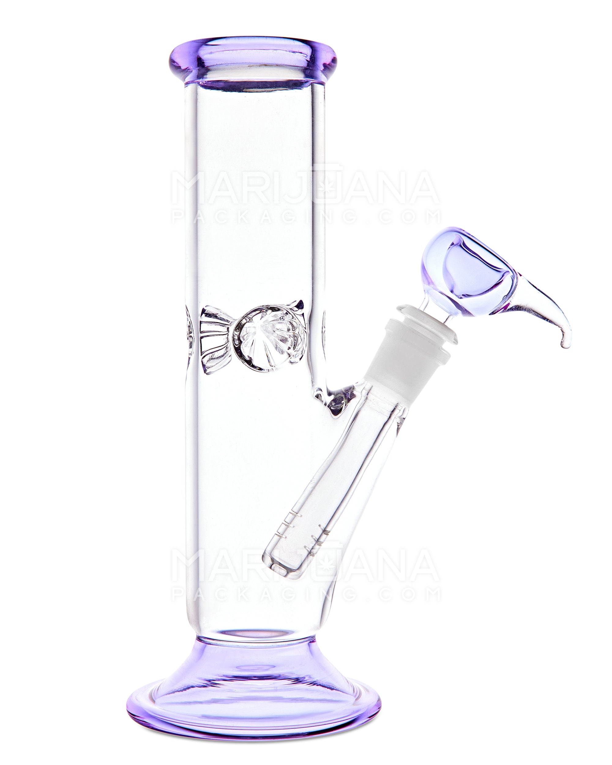 USA Glass | Straight Glass Water Pipe w/ Ice Catcher | 9in Tall - 14mm Bowl - Light Blue - 1
