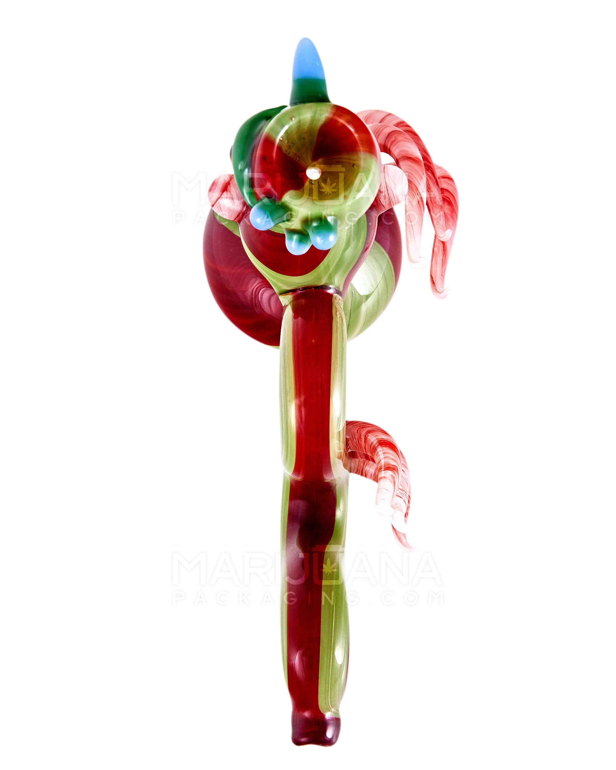 Heady | Color Pull Dragon Glass Bubbler w/ Removable Bowl & Glass Horns | 6in Long - 14mm Bowl - Assorted - 4
