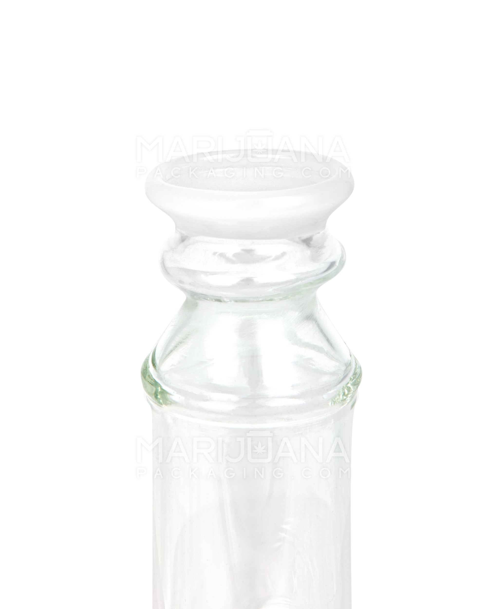 Z-Neck Atomic Perc Glass Beaker Water Pipe | 7in Tall - 14mm Bowl - White - 3