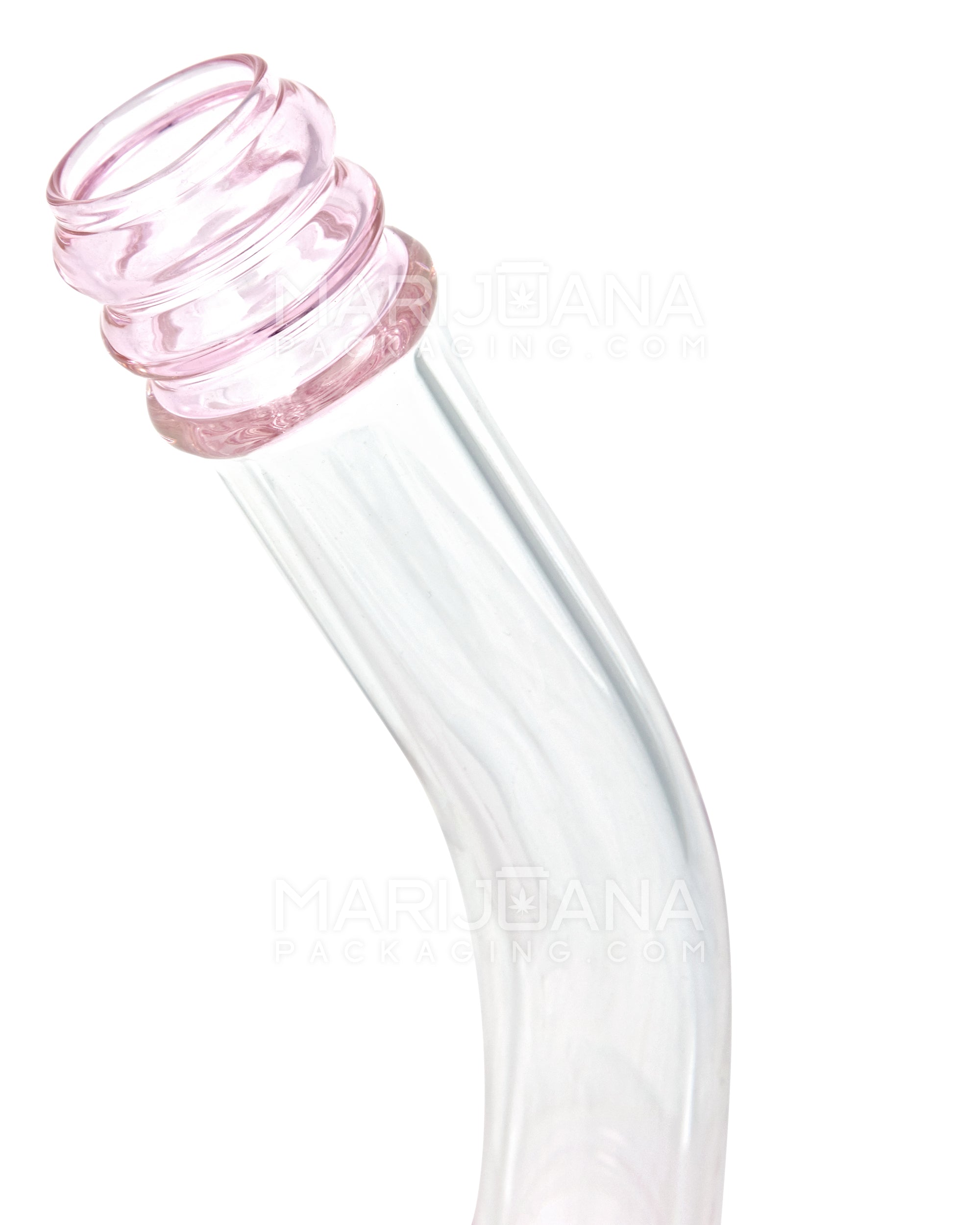 Bent Neck Showerhead Percolator Glass Beaker Water Pipe | 10in Tall - 14mm Bowl - Pink - 3