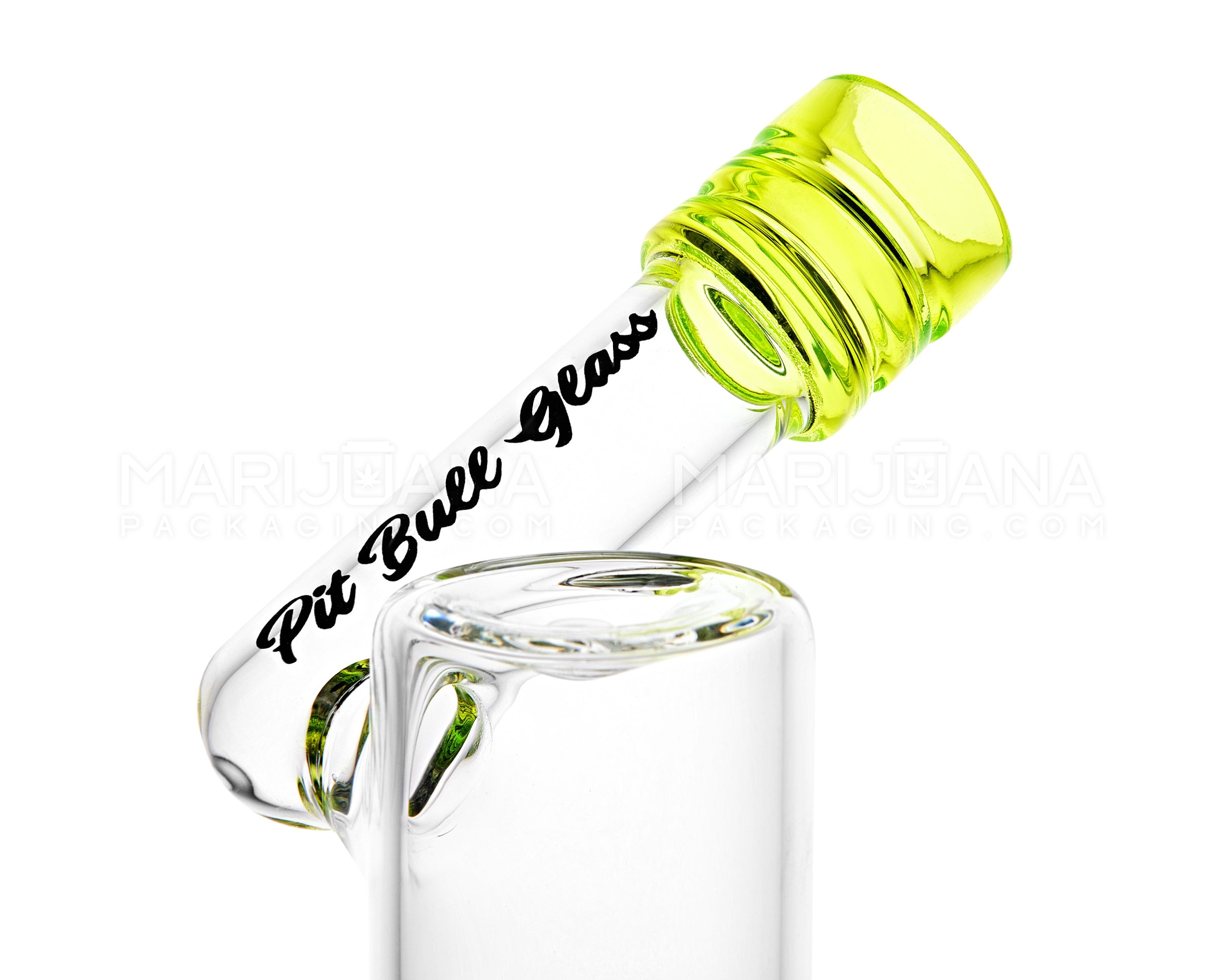 PIT BULL | Z-Neck Sidecar Double Honeycomb Perc Glass Water Pipe w/ Thick Base | 10in Tall - 14mm Bowl - Green - 6
