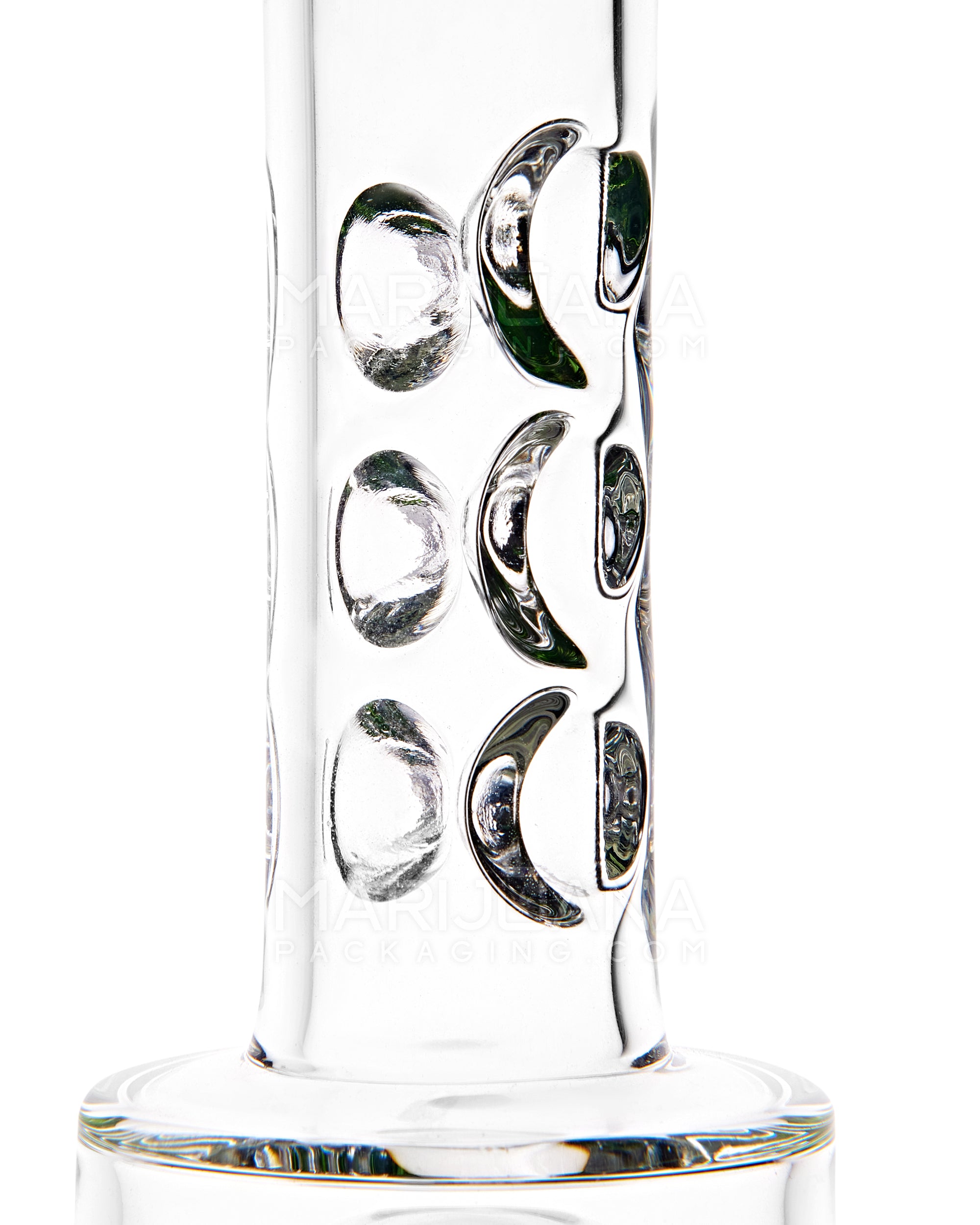 Double Chamber | Straight Neck Tree & Fish Perc Glass Water Pipe w/ Ice Catcher | 14in Tall - 18mm Bowl - Assorted - 3