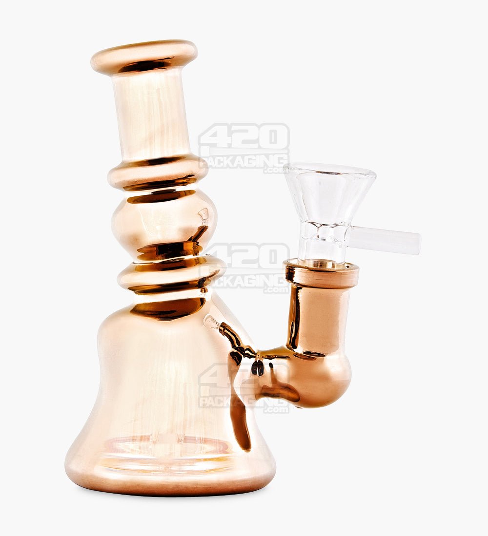 Electroplated Mini Beaker Water Pipe | 4.75in Tall - 14mm Bowl - Bronze - 1
