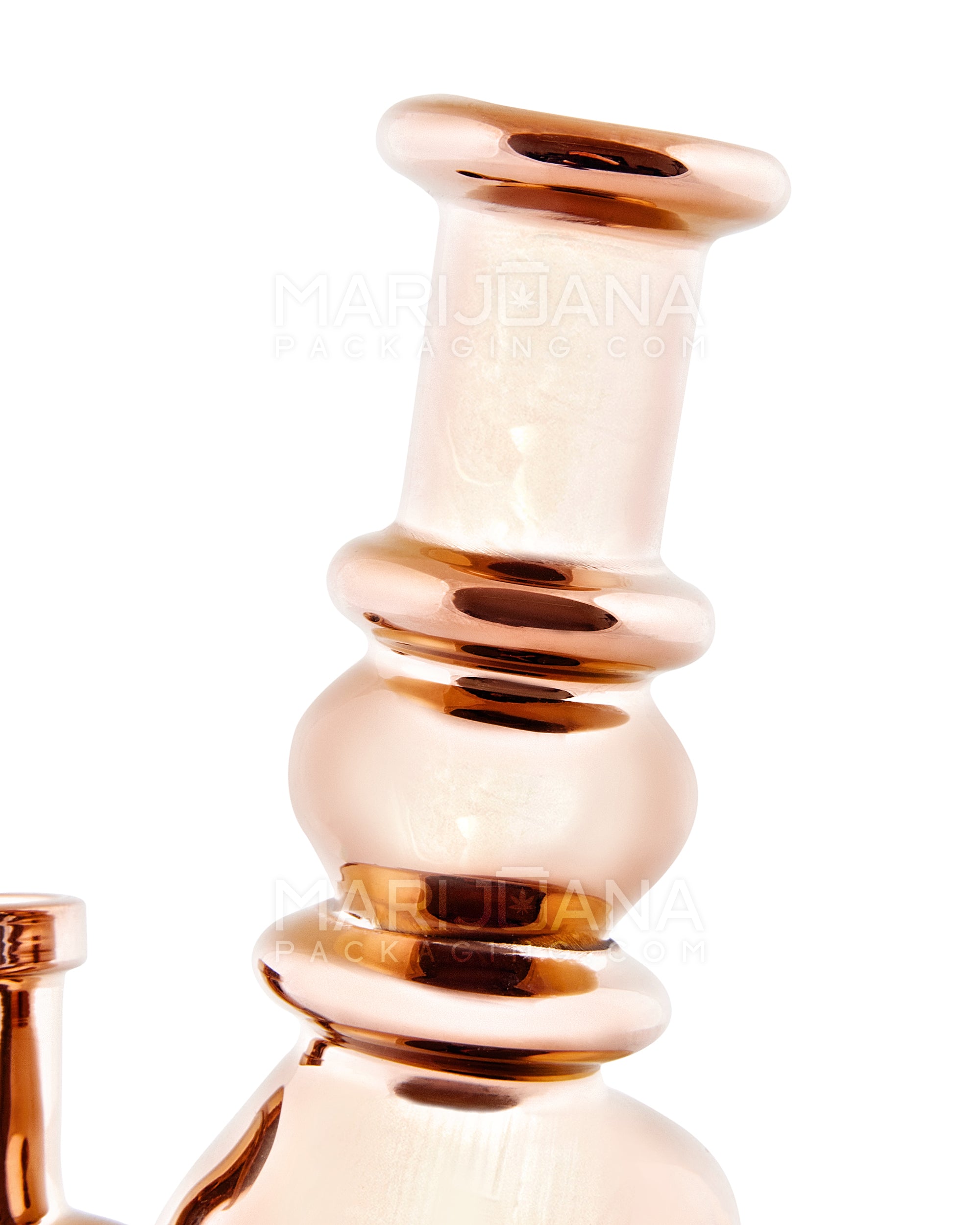 Electroplated Mini Beaker Water Pipe | 4.75in Tall - 14mm Bowl - Bronze