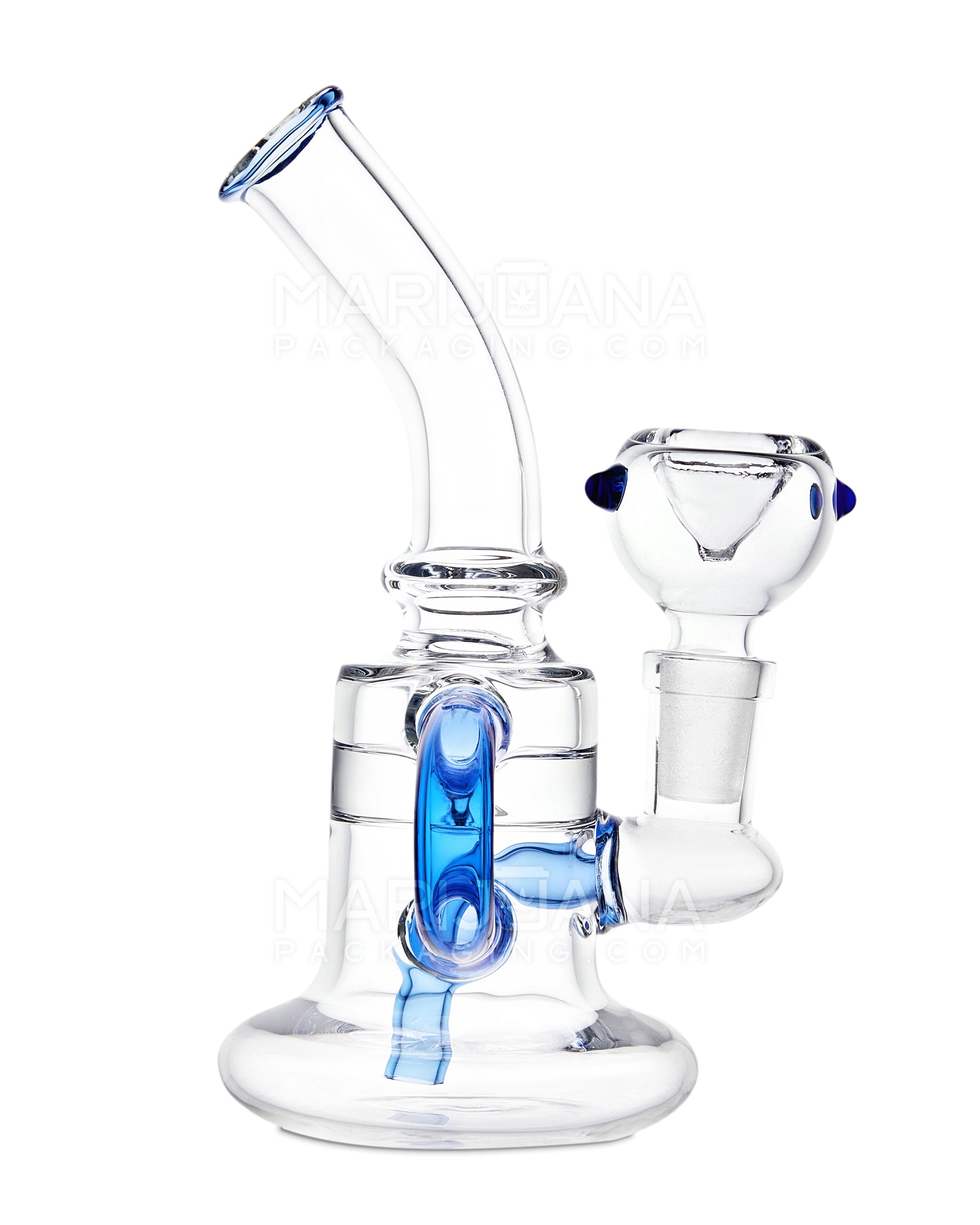 Glass Recycler Mini Bong (Black Leaf) for Dabs and Weed