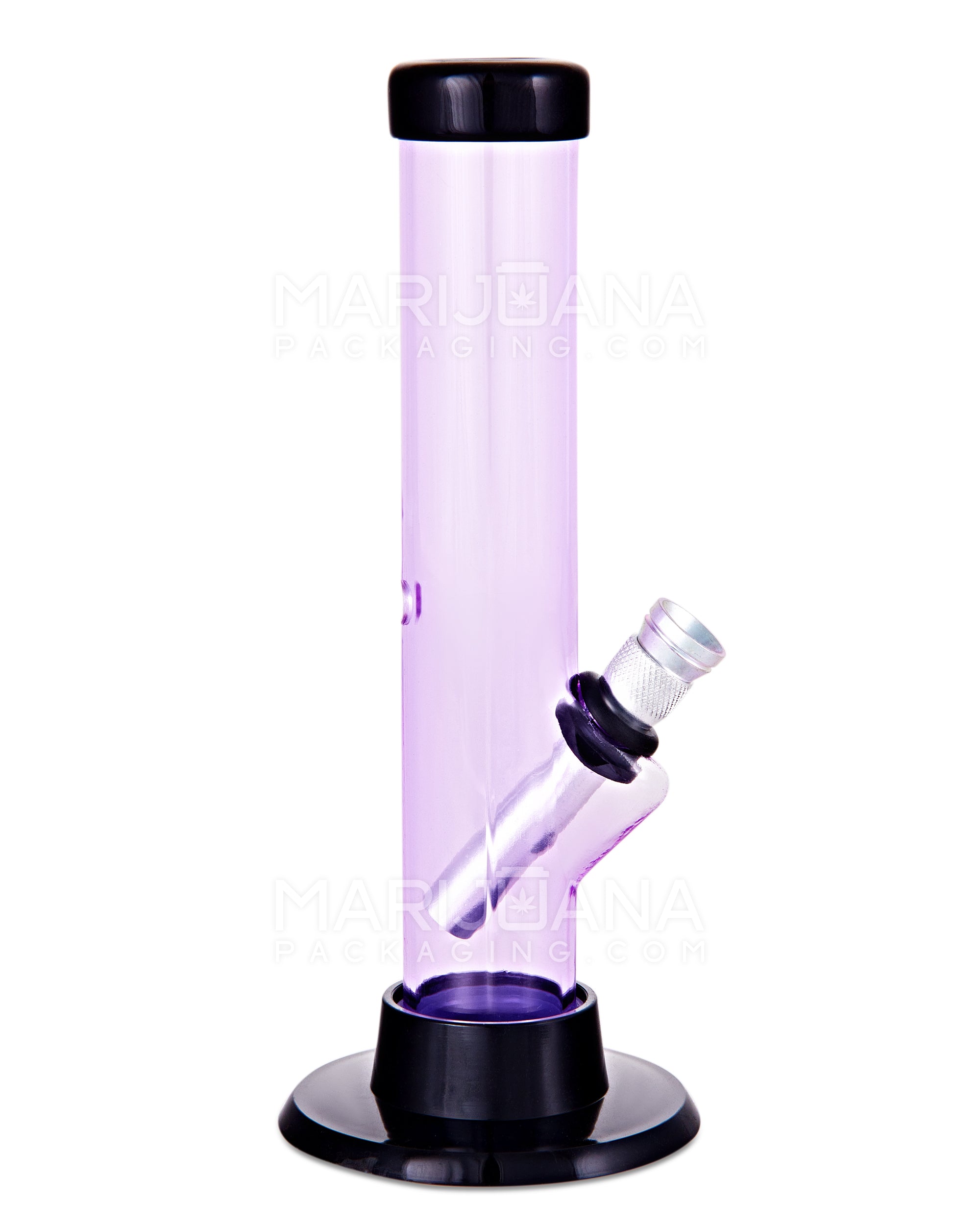 Straight Neck Acrylic Water Pipe | 6in Tall - Grommet Bowl - Assorted - 10