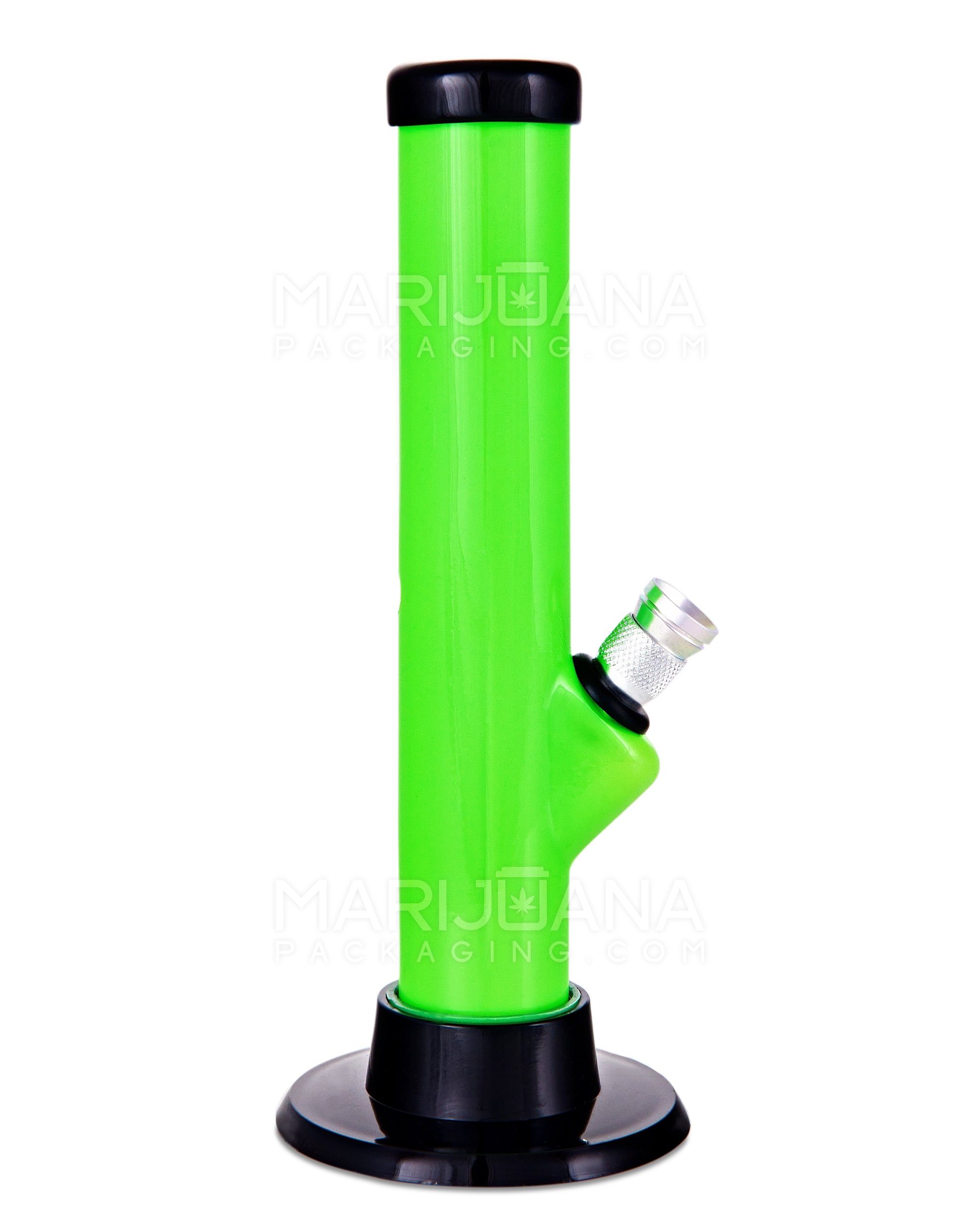 Straight Neck Acrylic Water Pipe | 6in Tall - Grommet Bowl - Assorted - 5