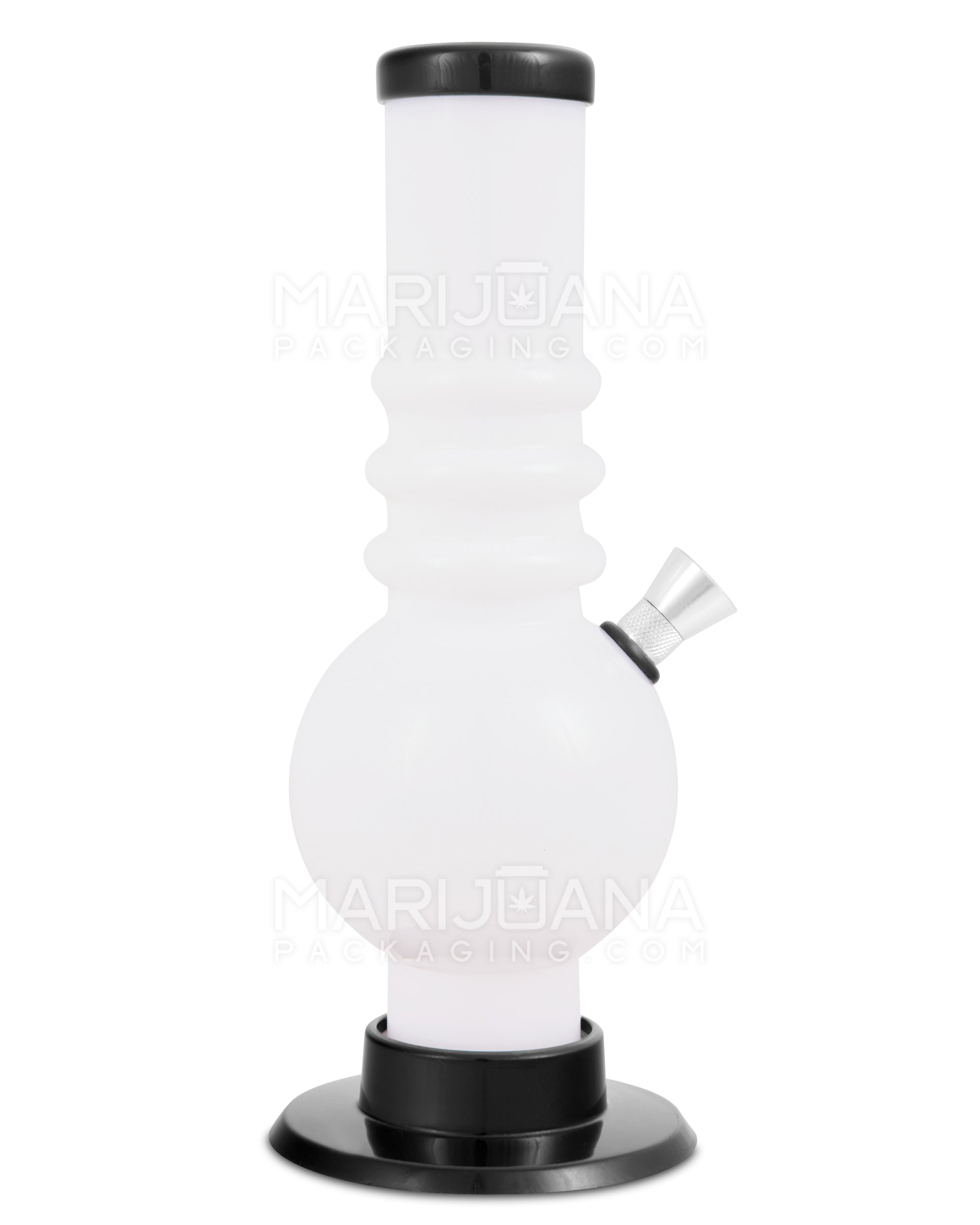 Straight Neck Acrylic Egg Water Pipe | 8in Tall - Grommet Bowl - Assorted - 11