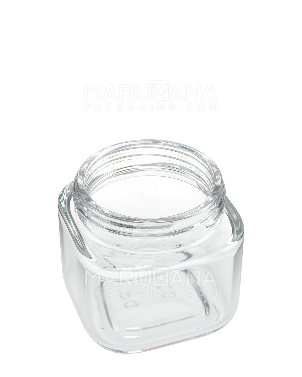 POLLEN GEAR | SoftSquare Clear Glass Jar | 46mm - 3.75oz - 72 Count - 3