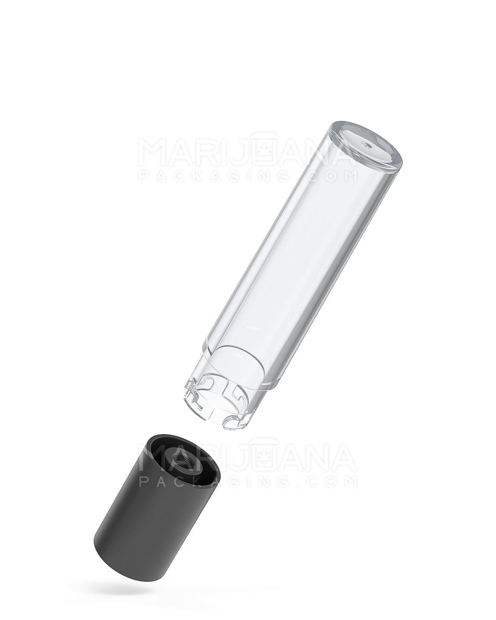 POLLEN GEAR | Five10 Child Resistant Push Down & Turn Wide Short Universal Plastic Caps for Vape Tube | 120mm - Clear - 700 Count - 6