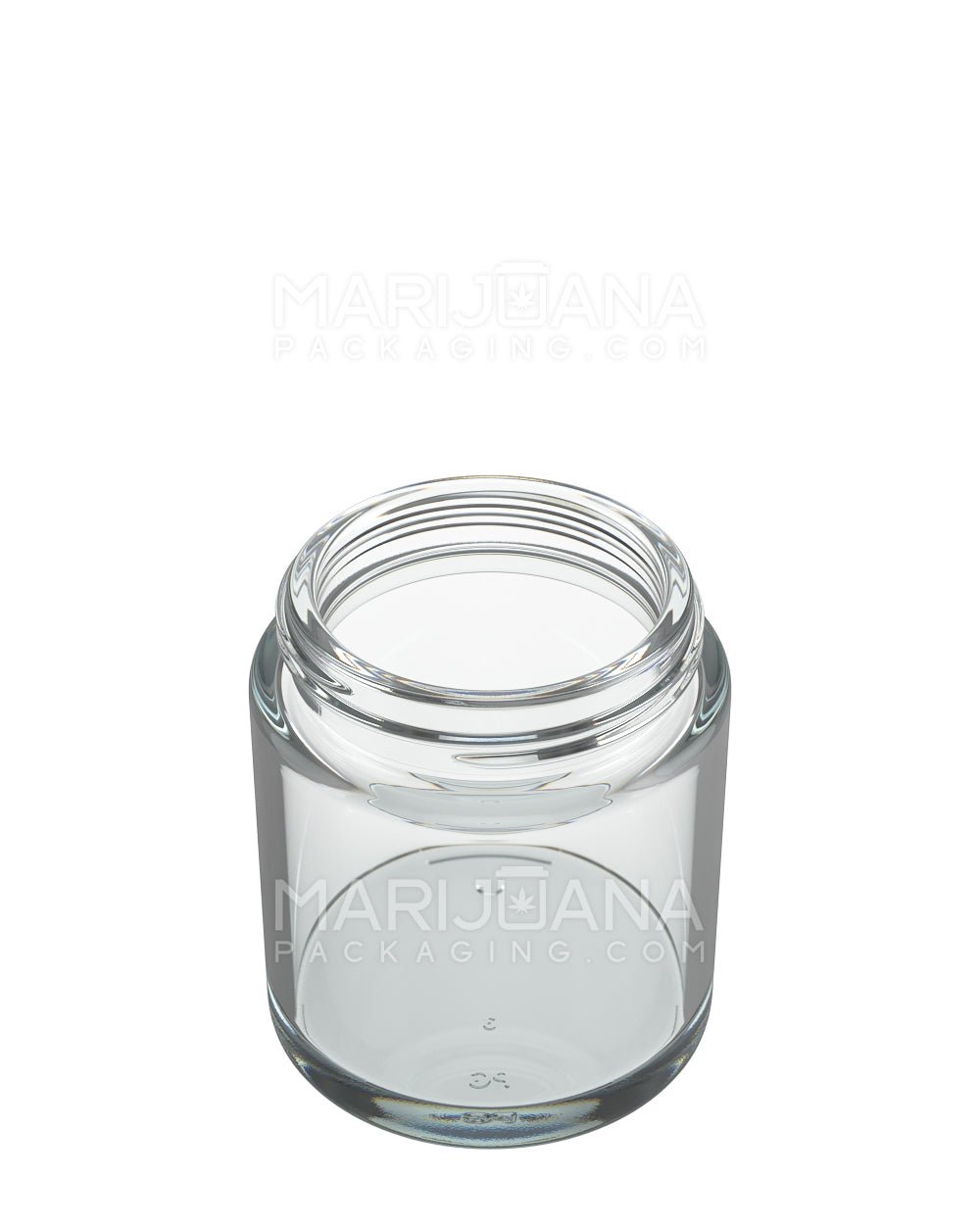 POLLEN GEAR | LoPro Wide Mouth Straight Sided Clear Glass Jars | 38mm - 6oz - 60 Count - 2