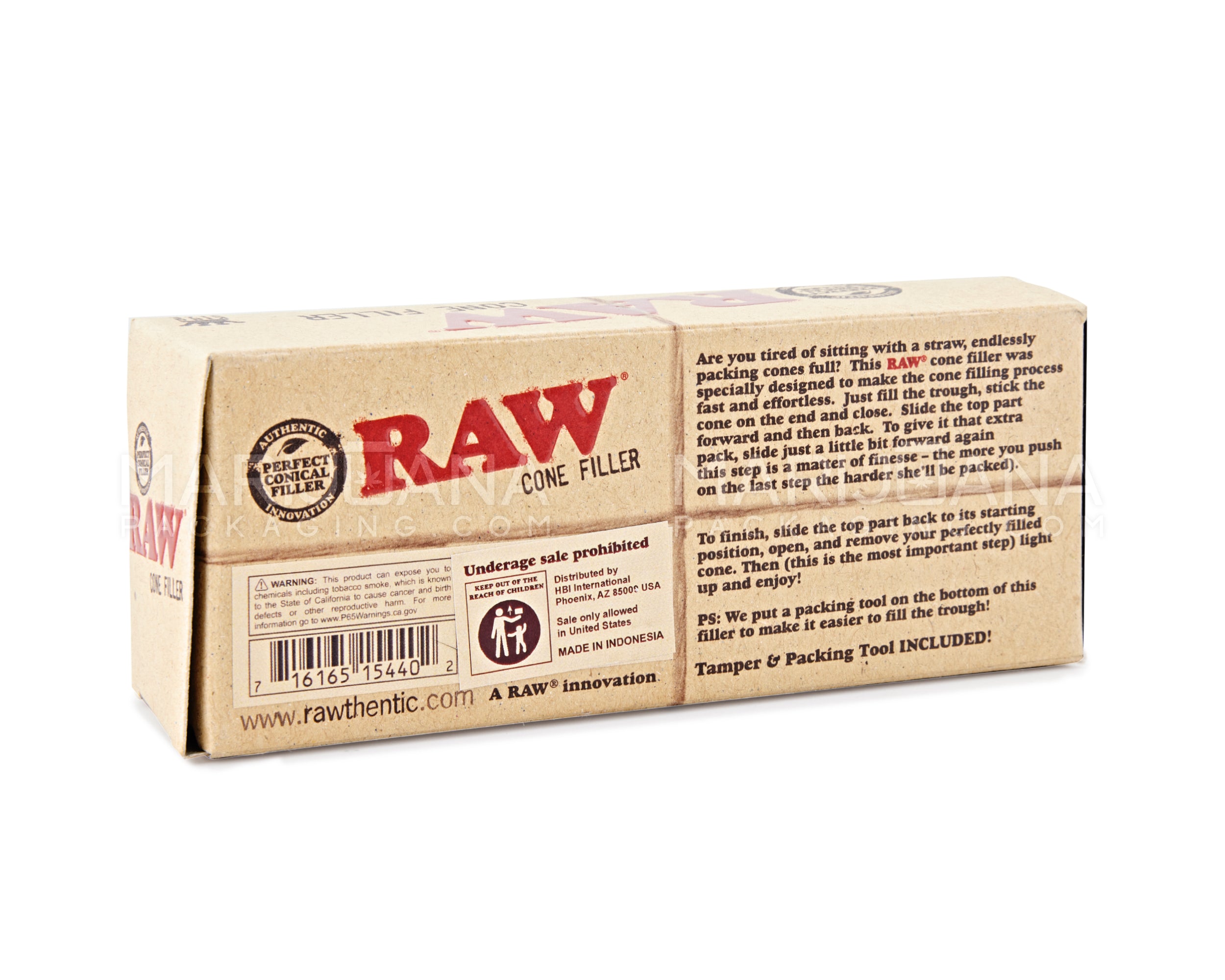 RAW | King Size 109mm Manual Single Cone Filling Device