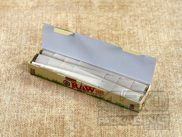 RAW Cone Organic Hemp King Size Pre Rolled Cones - 3 Packs - 32/Box - 3