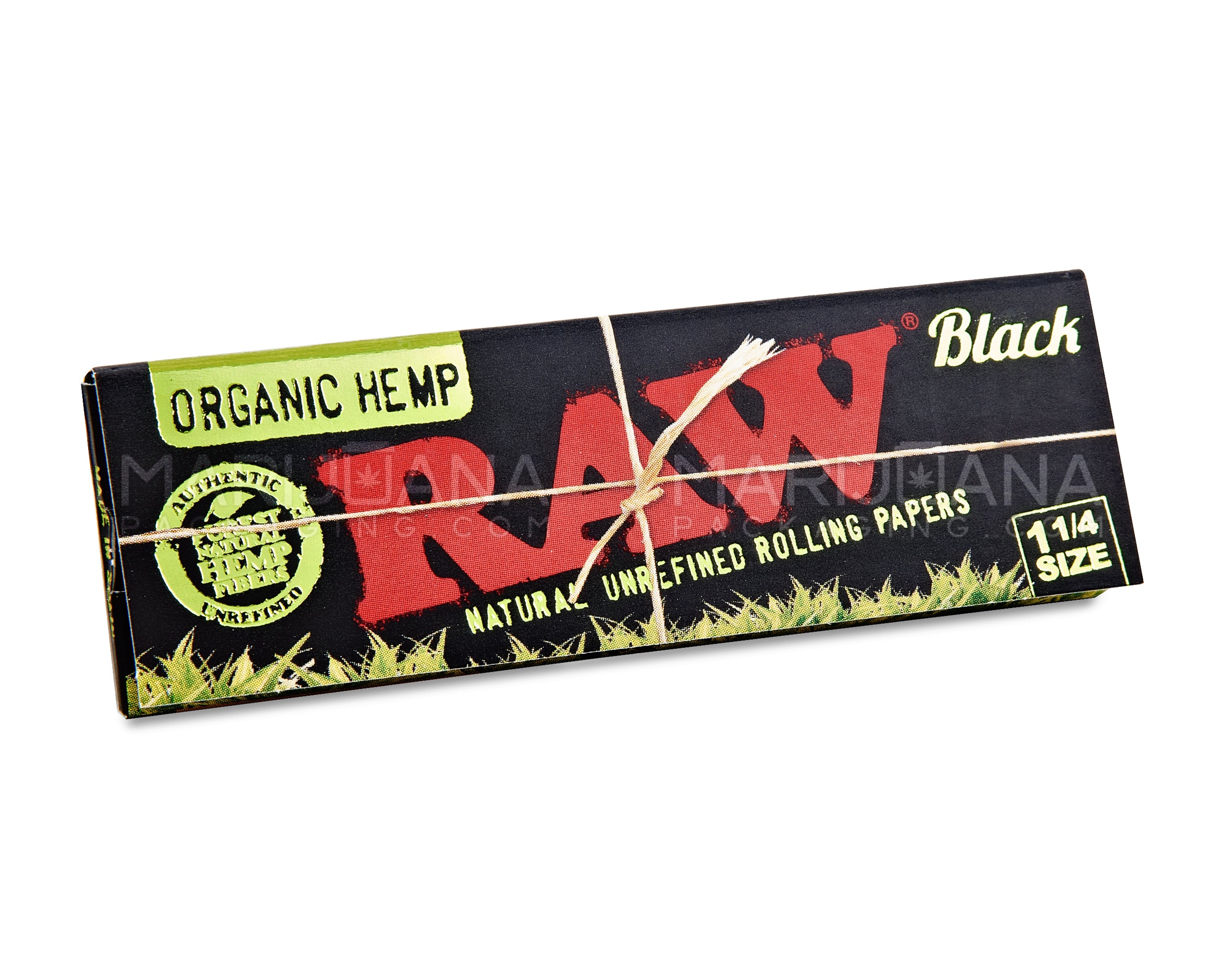 RAW | 'Retail Display' 1 1/4 Size Black Organic Hemp Rolling Papers | 84mm - Classic - 24 Count - 3