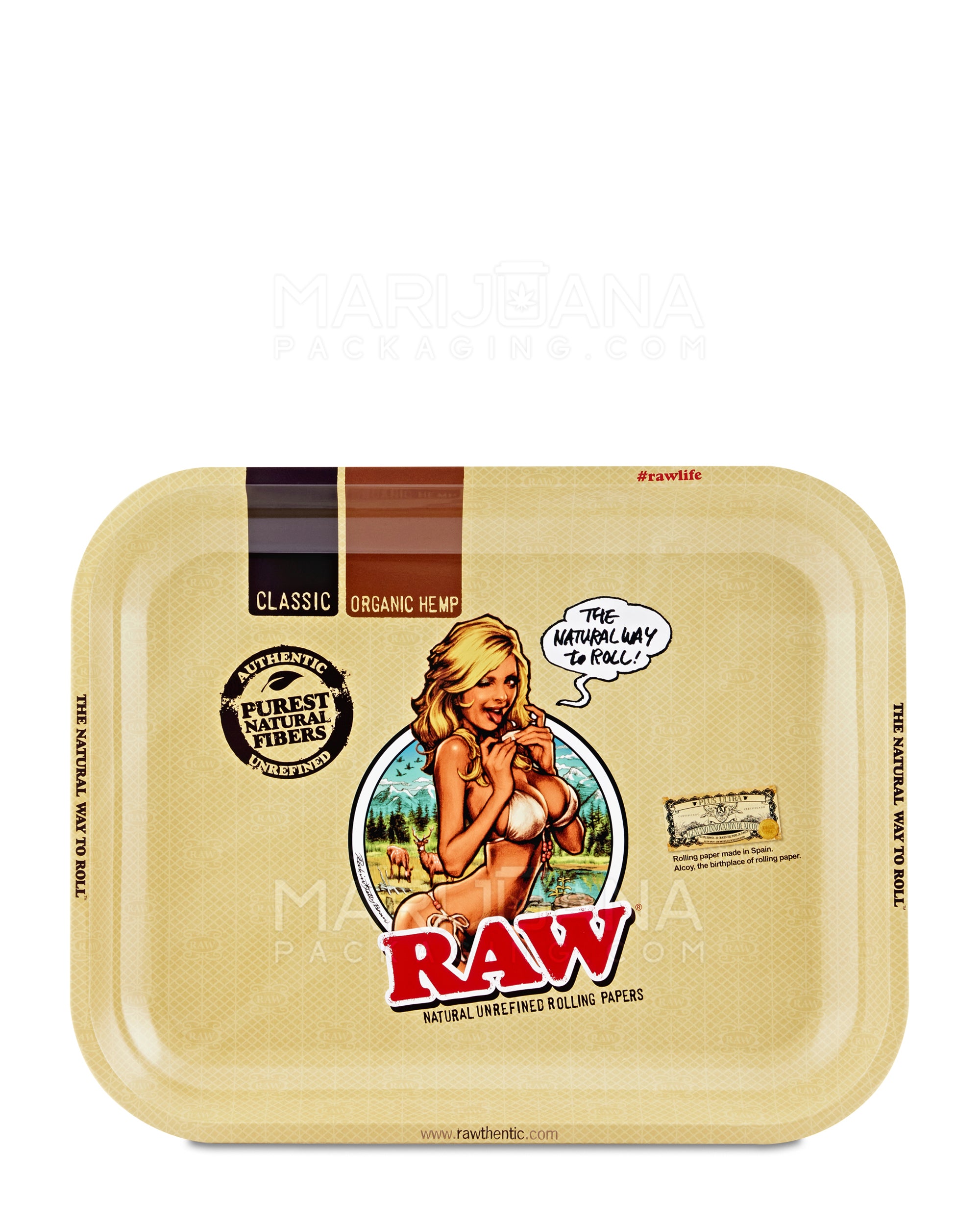 RAW | RAW Girl Rolling Tray | 13in x 11in - Large - Metal
