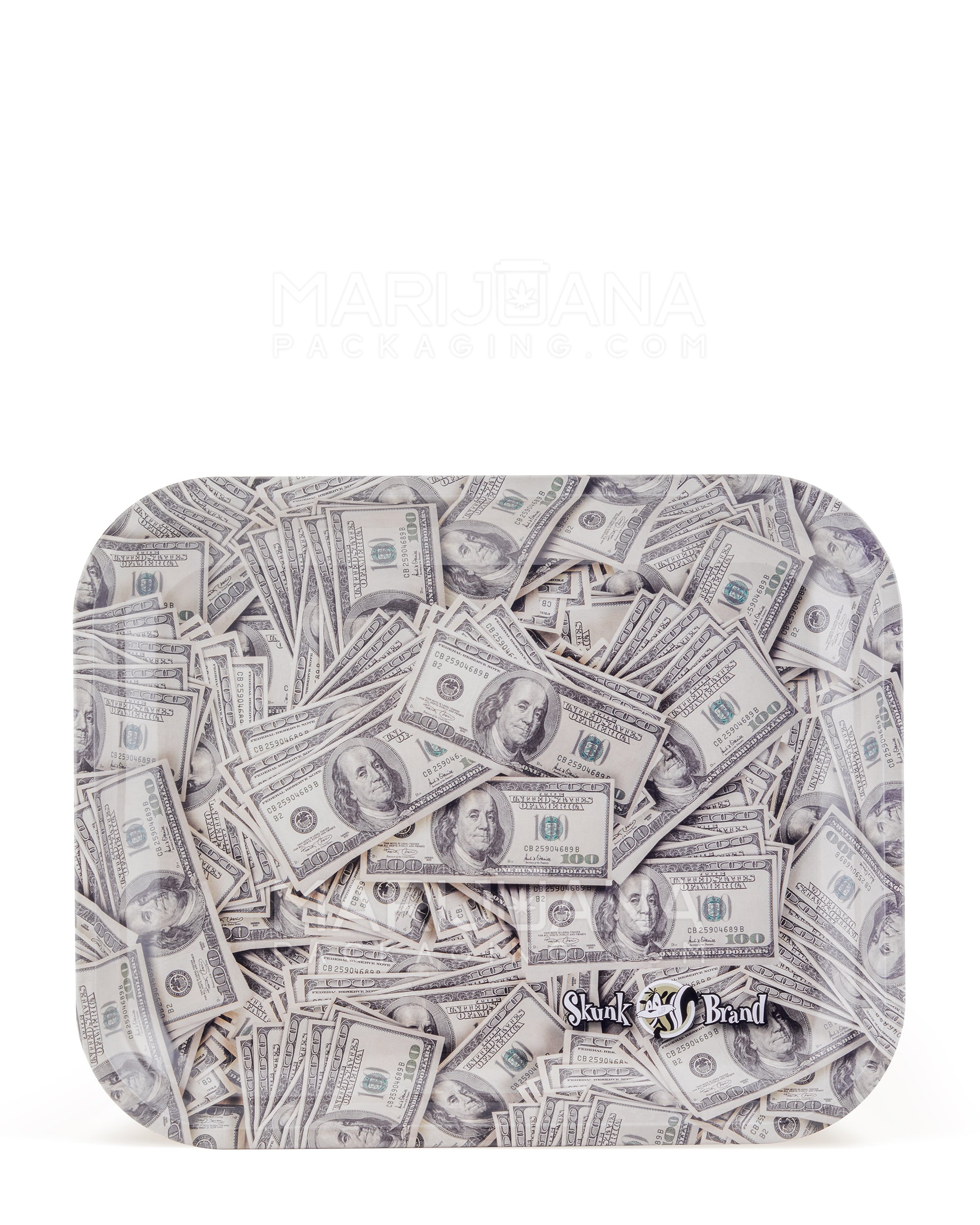 SKUNK | Money Benjamins Rolling Tray | 14in x 11in - Large - Metal