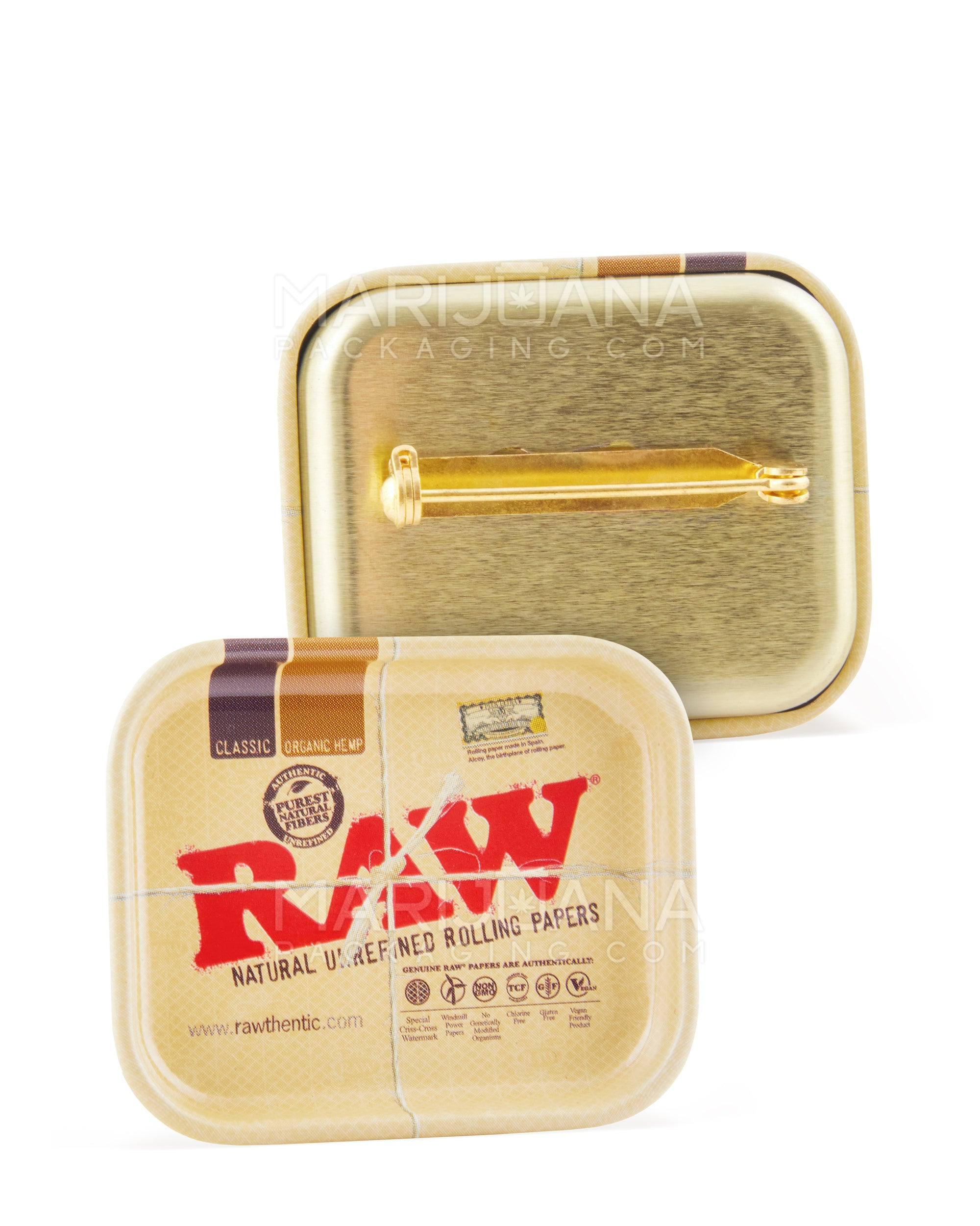 RAW | Tiny Rolling Tray Pin | 1.6in x 1.41in - Classic - Metal