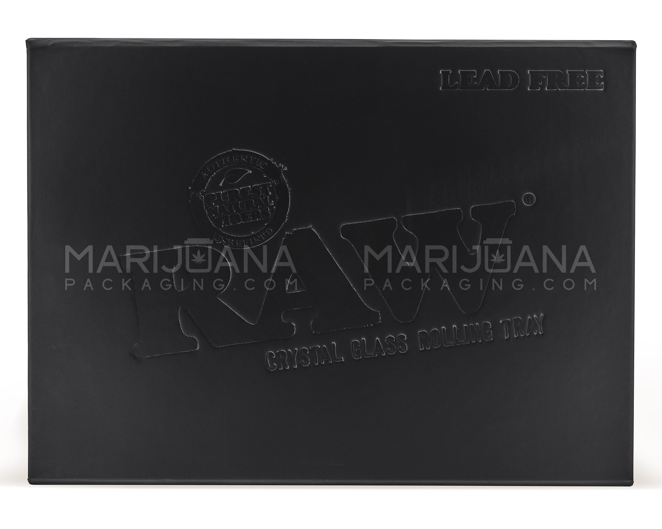 RAW | Crystal Glass Rolling Tray | 11in x 7in - Small - Glass