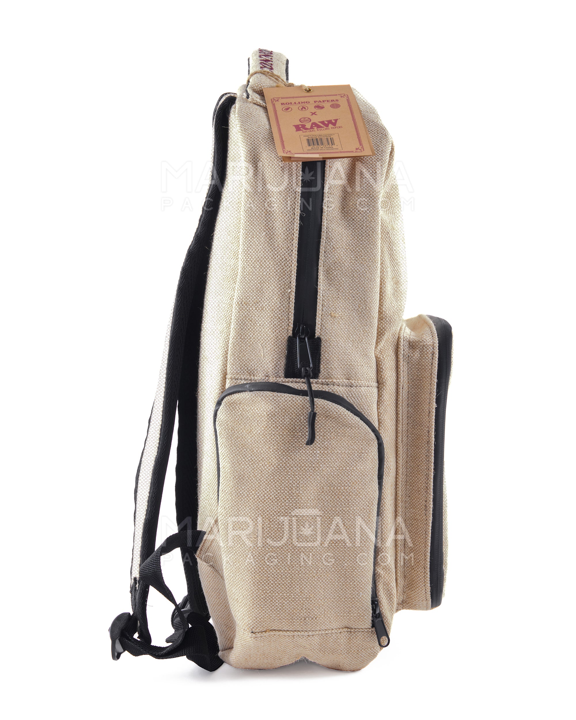 RAW | Smell Proof Rolling Papers Burlap Backpack - 2