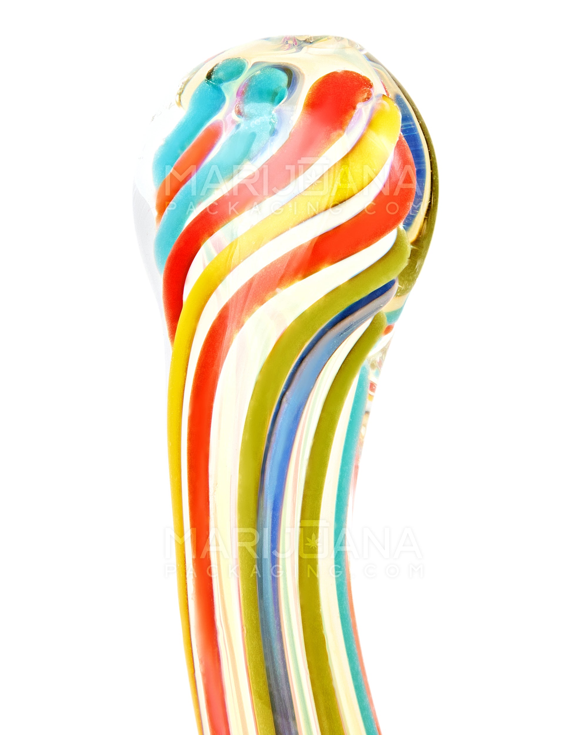 Flat Mouth Swirl & Spiral Glass Bubbler | 6.5in Tall - Glass - Assorted - 5