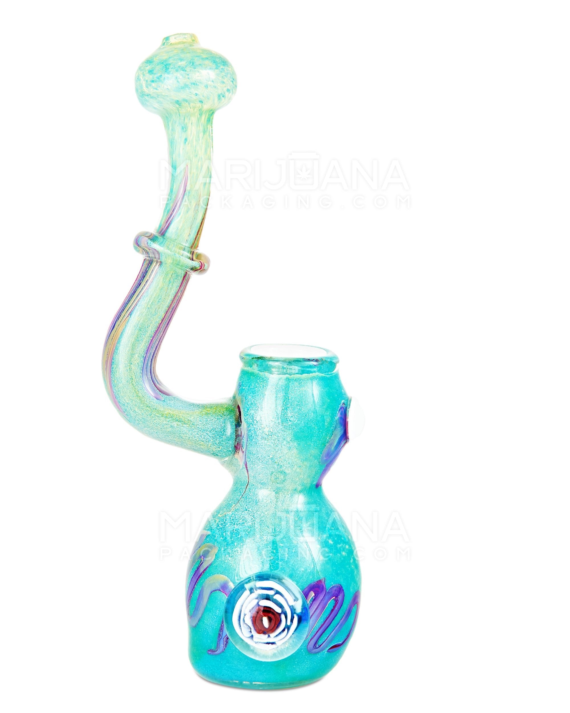 Frit Ringed Bubbler w/ Glass Insect & Swirls | 7.5in Tall - Glass - Assorted - 9