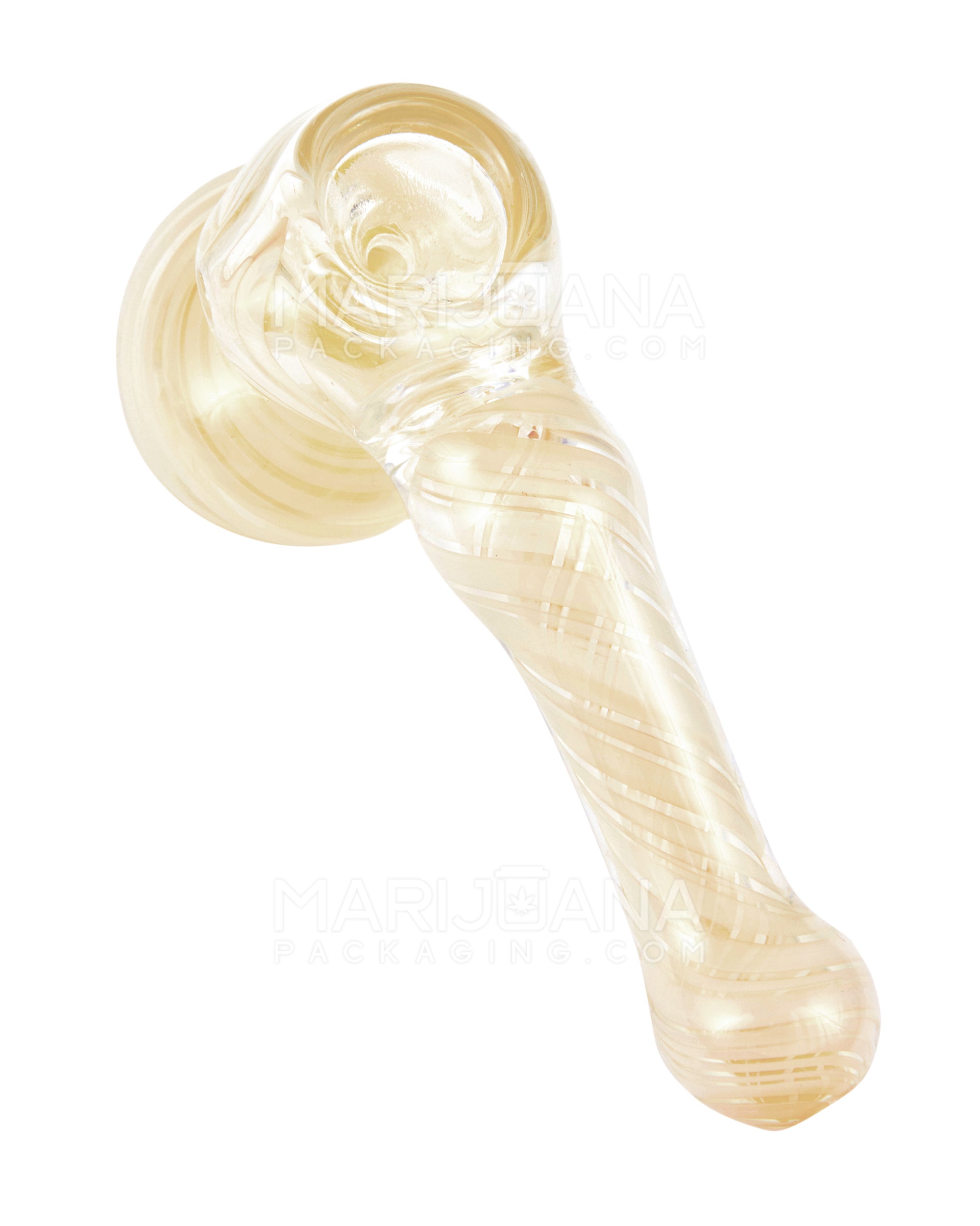 Spiral & Gold Fumed Spiral Hammer Bubbler | 4.5in Long - Glass - Assorted - 1