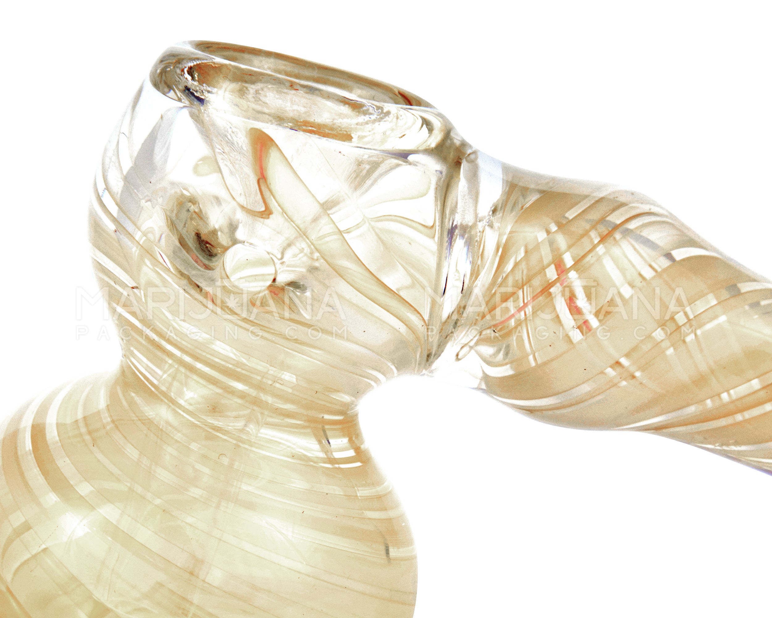 Spiral & Gold Fumed Spiral Hammer Bubbler | 4.5in Long - Glass - Assorted - 3