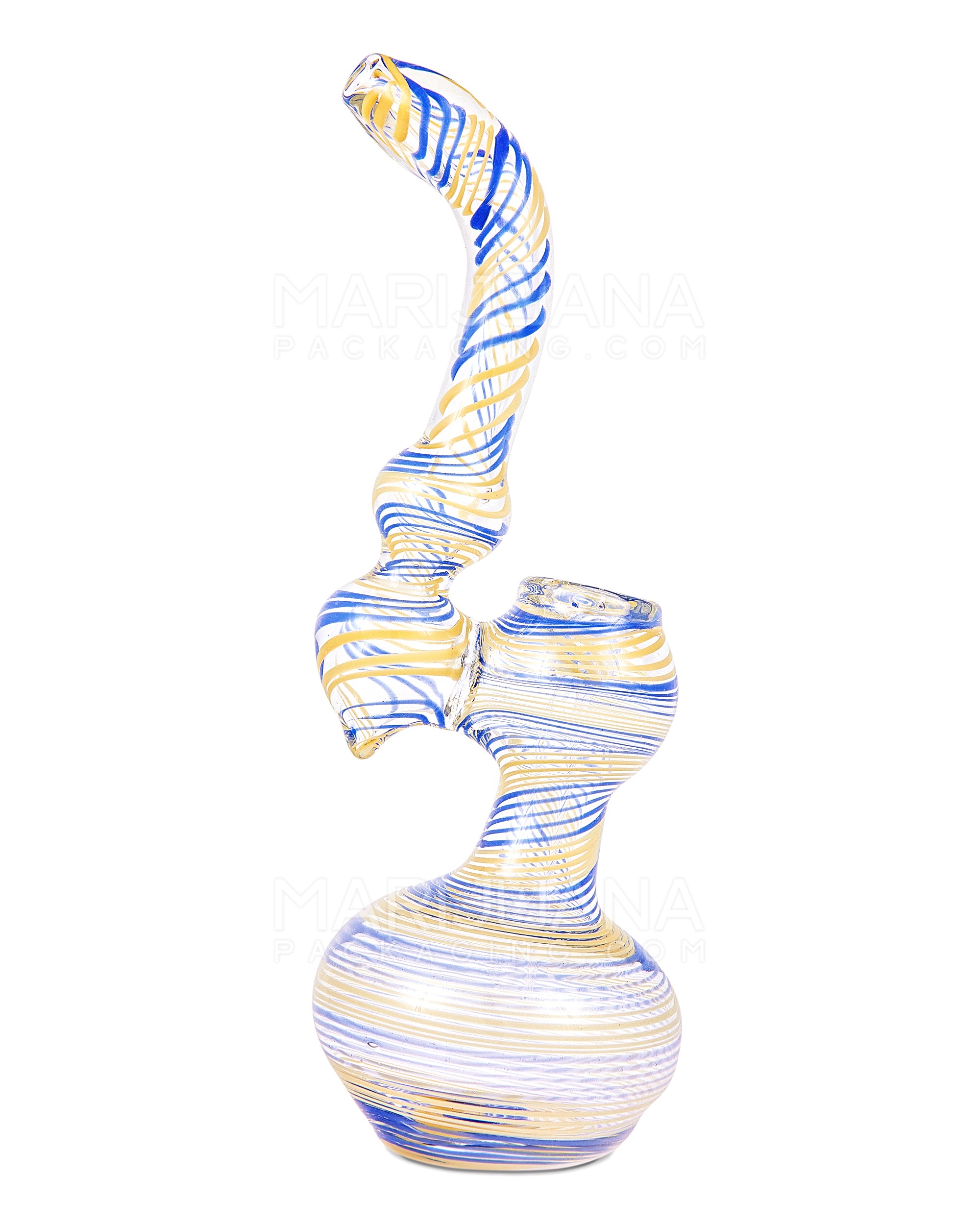 Flat Mouth Spiral Bubbler | 8.5in Tall - Glass - Assorted - 1
