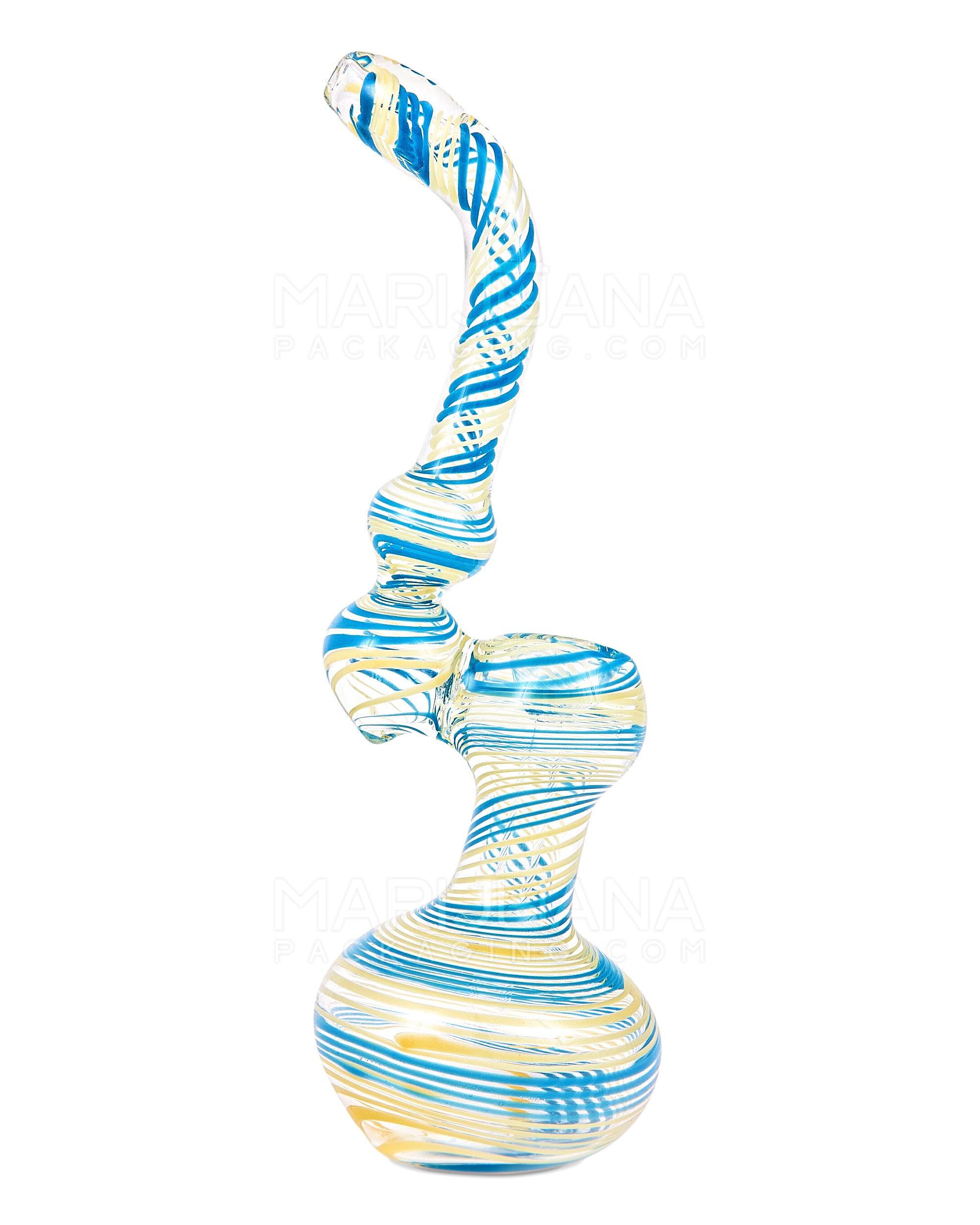 Flat Mouth Spiral Bubbler | 8.5in Tall - Glass - Assorted - 9