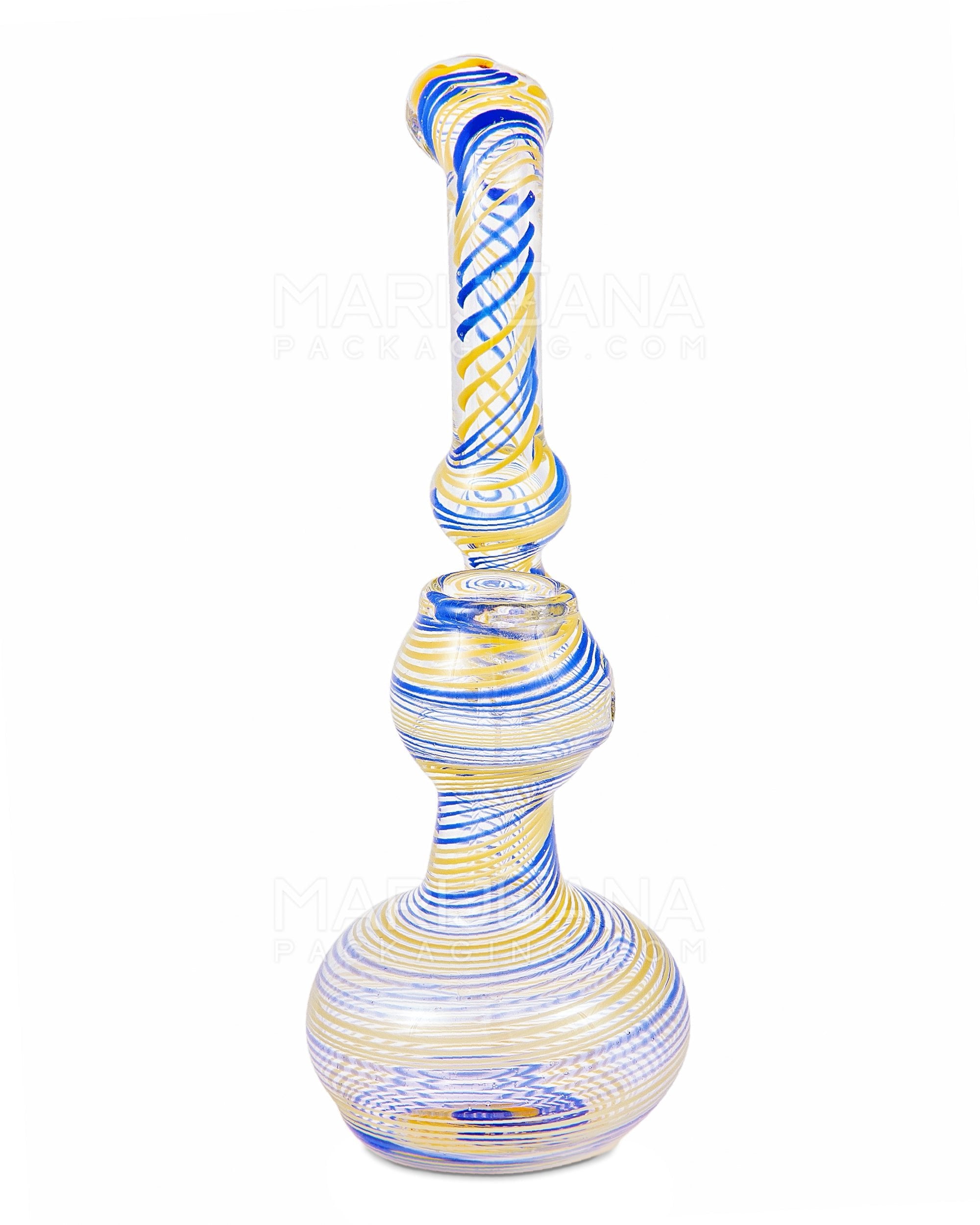 Flat Mouth Spiral Bubbler | 8.5in Tall - Glass - Assorted - 4