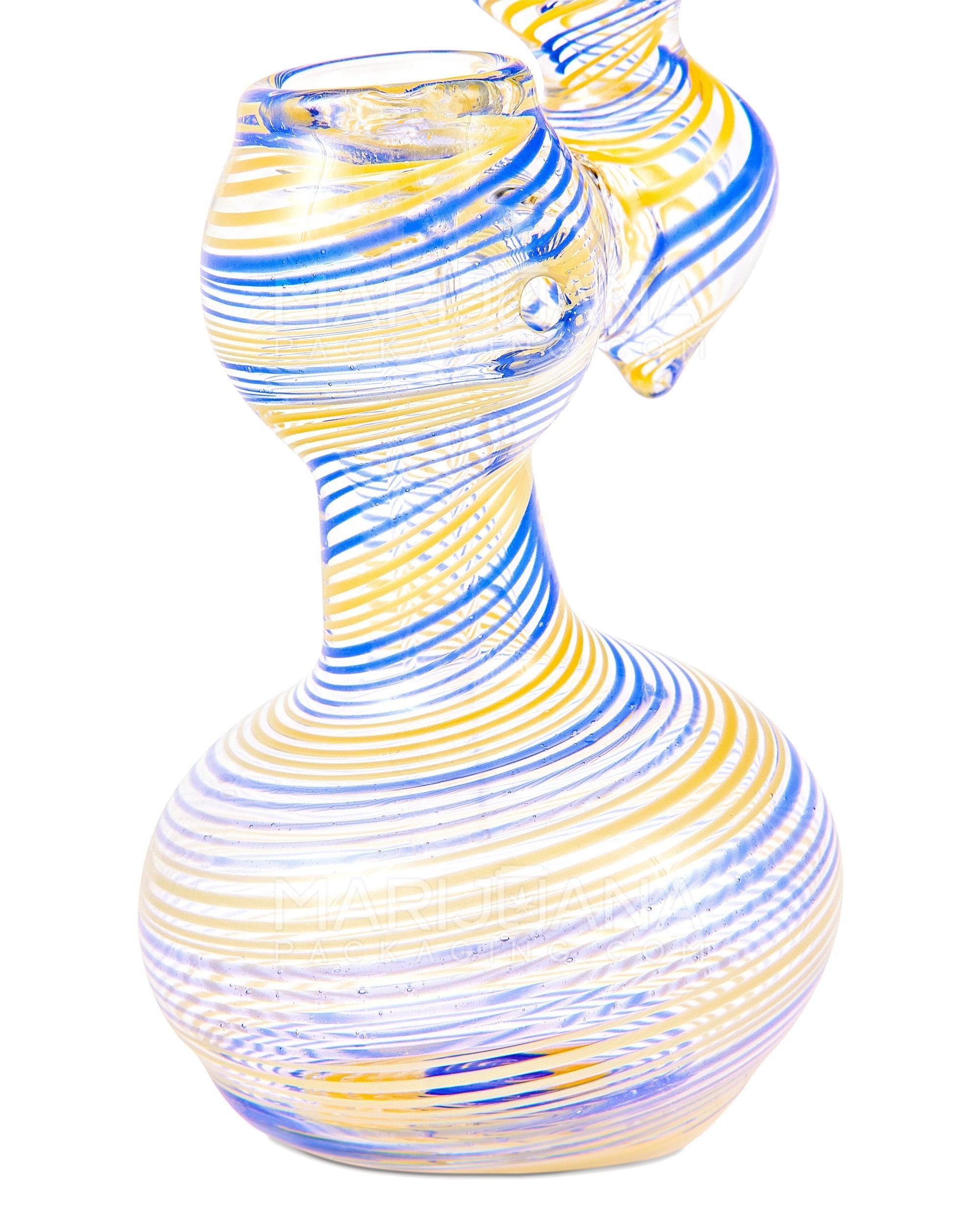 Flat Mouth Spiral Bubbler | 8.5in Tall - Glass - Assorted - 5