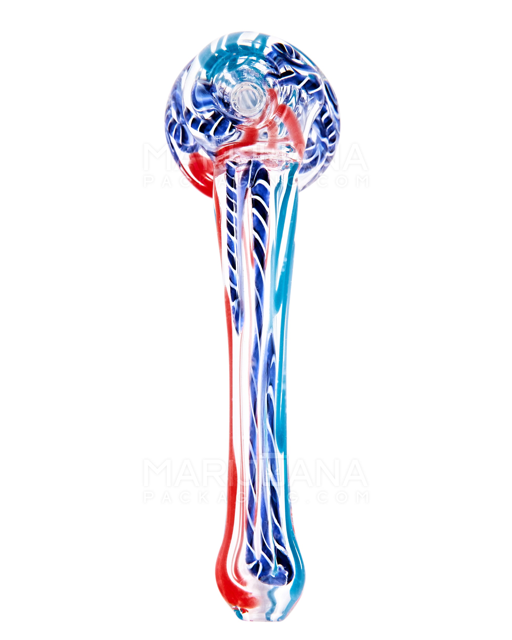 Ribboned & Swirl Hammer Bubbler | 4in Long - Glass - Assorted - 2