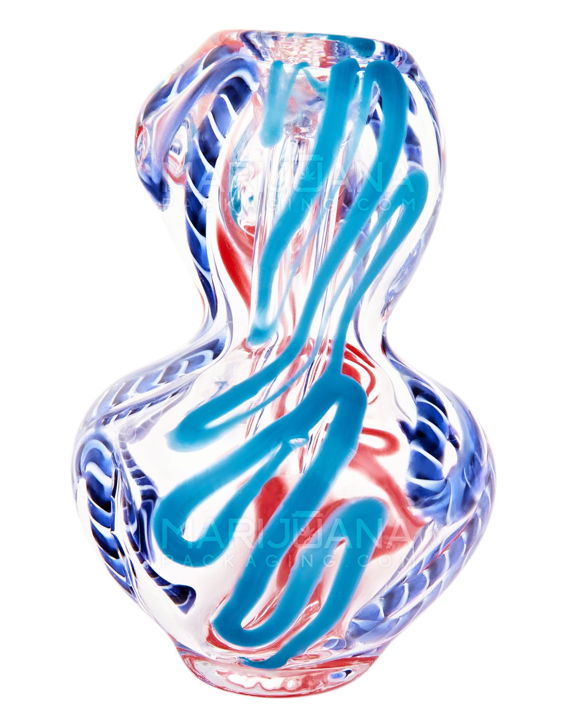 Ribboned & Swirl Hammer Bubbler | 4in Long - Glass - Assorted - 3