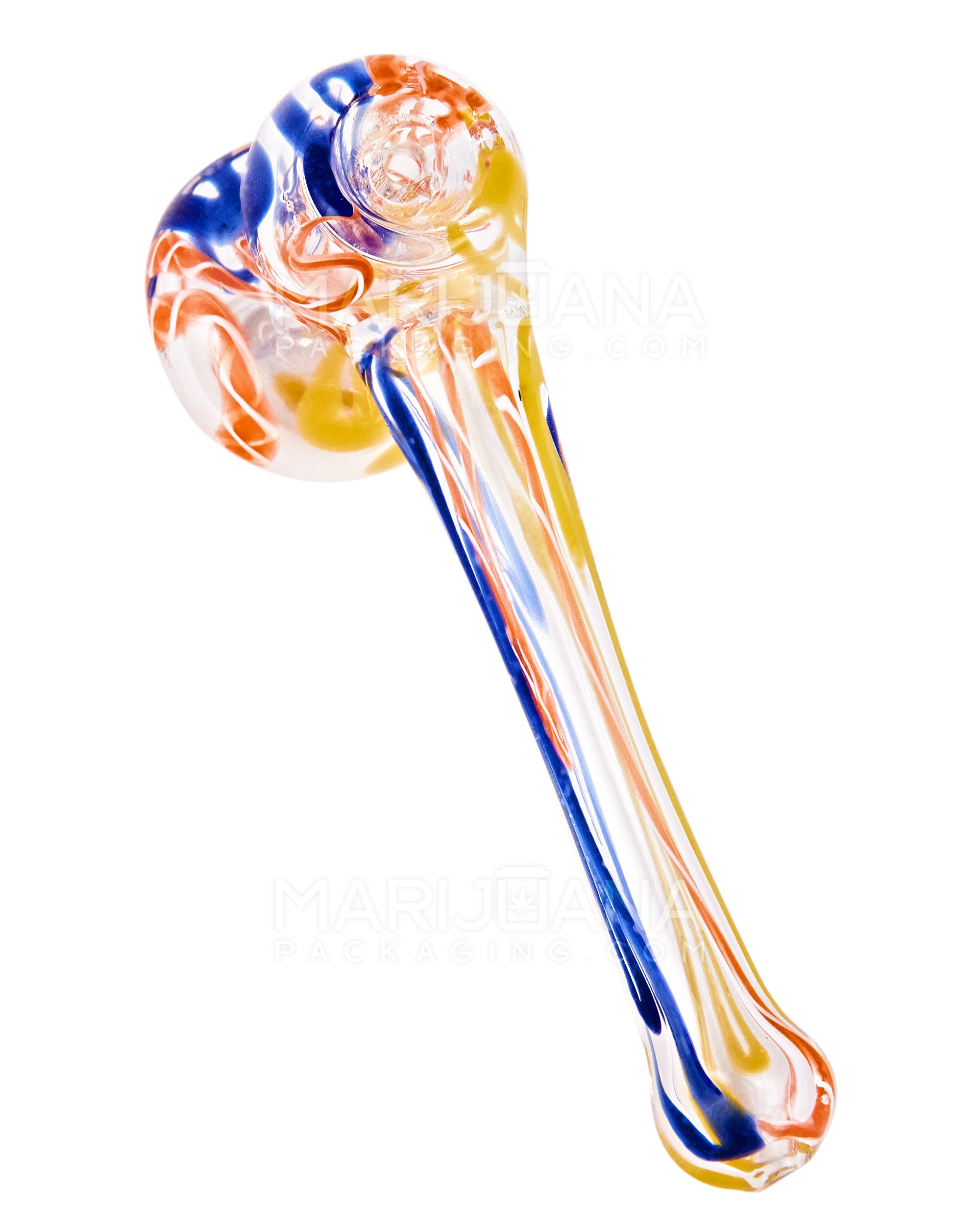 Ribboned & Swirl Hammer Bubbler | 4in Long - Glass - Assorted - 5