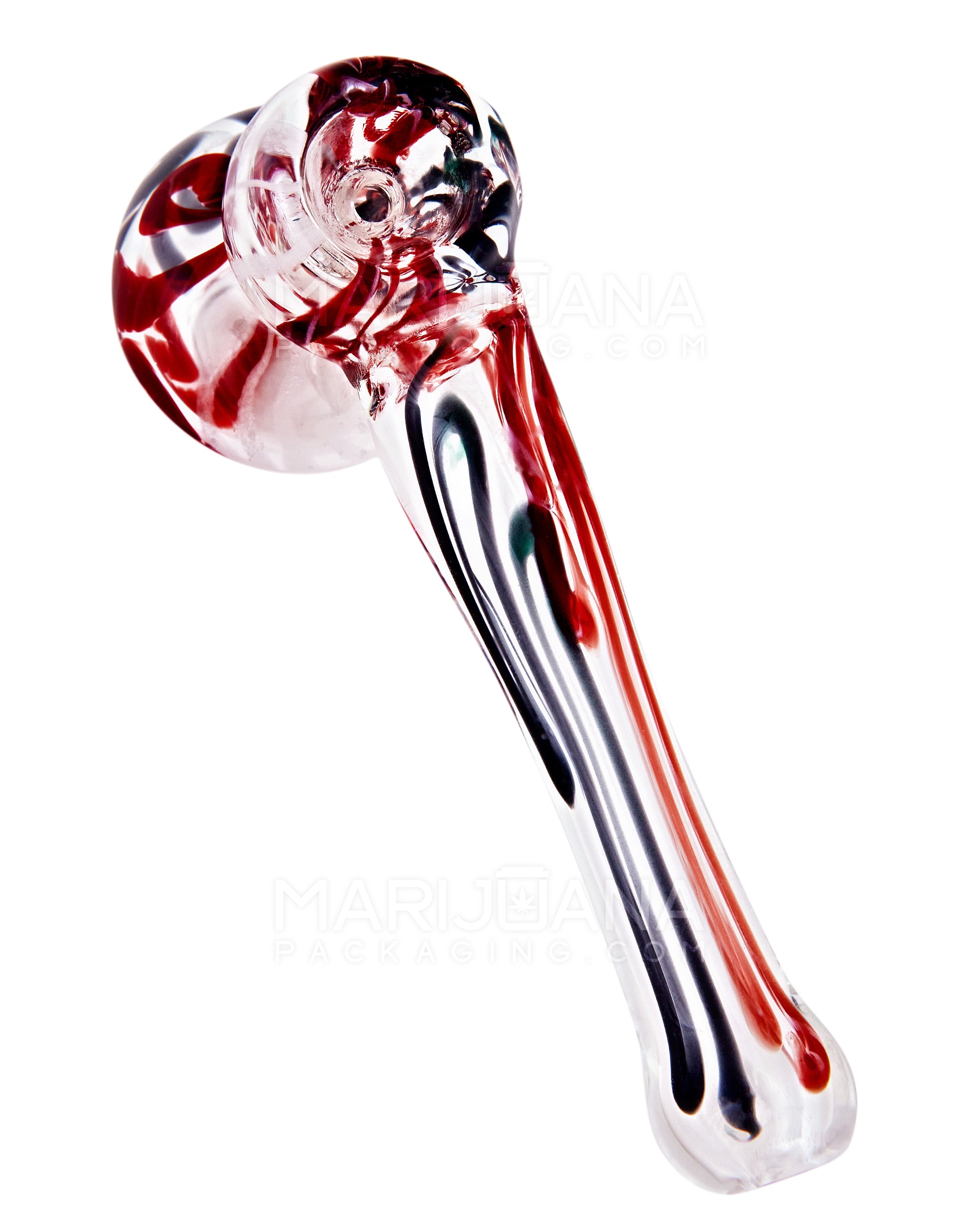 Ribboned & Swirl Hammer Bubbler | 4in Long - Glass - Assorted - 7