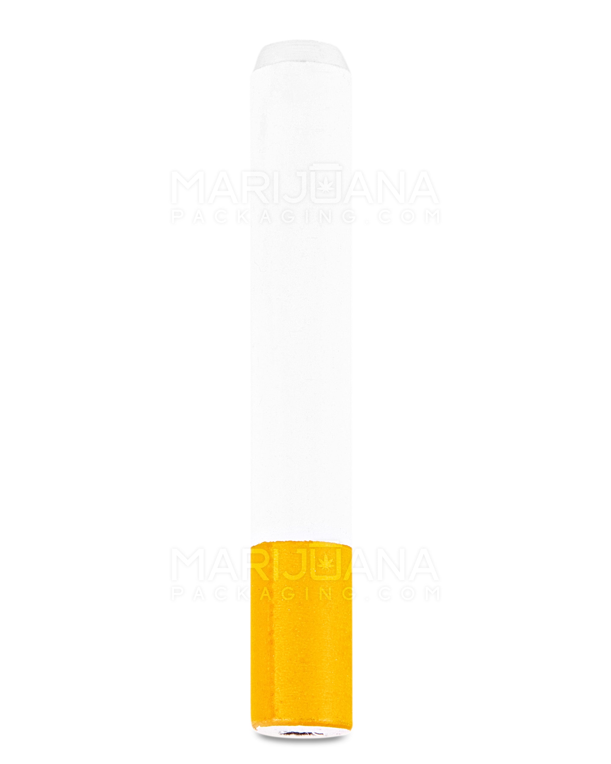 Cigarette Chillum Hand Pipe | 2.5in Long - Metal - Orange & White - 1