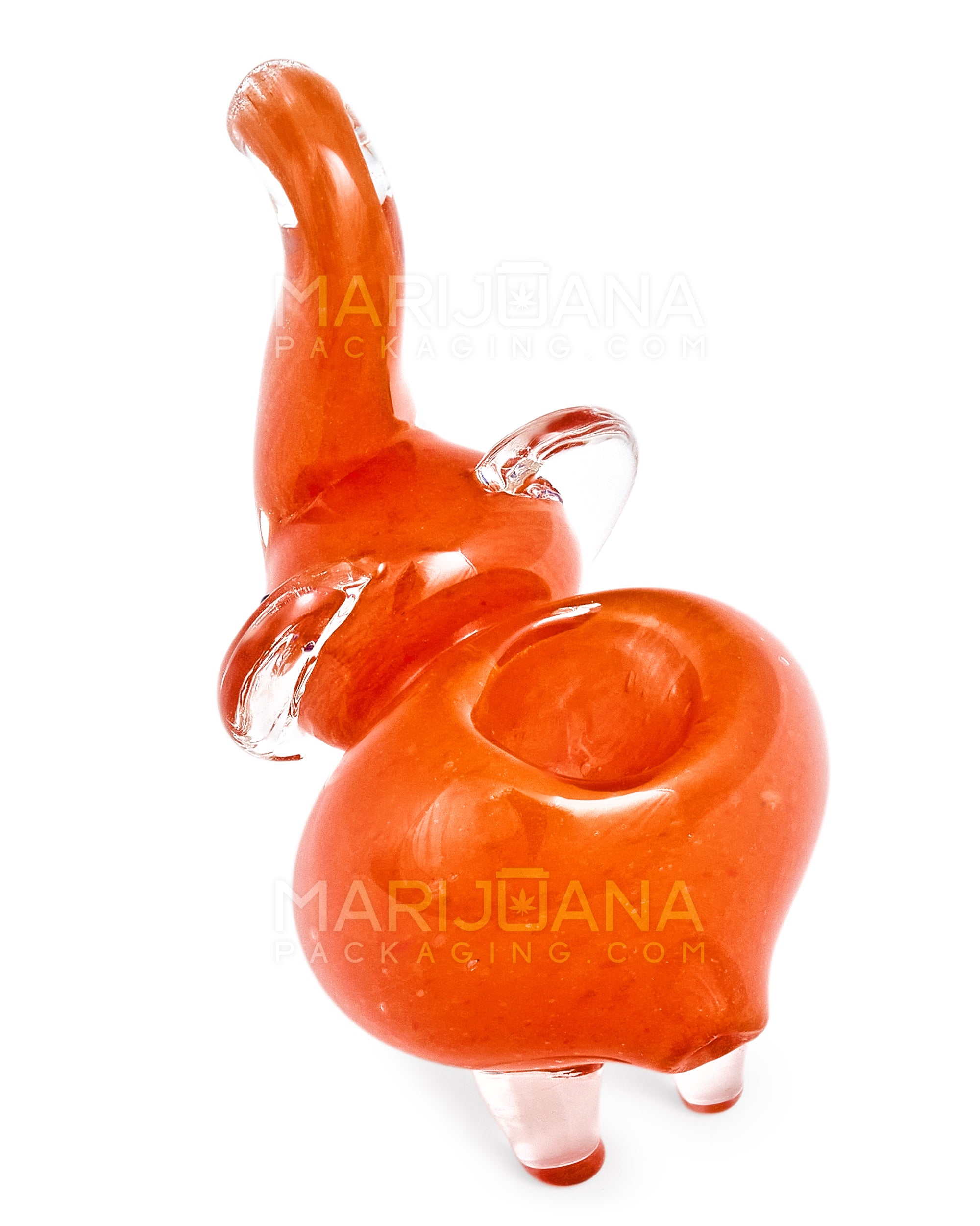 Swirl or Frit Elephant Hand Pipe | 3.5in Long - Glass - Assorted - 3