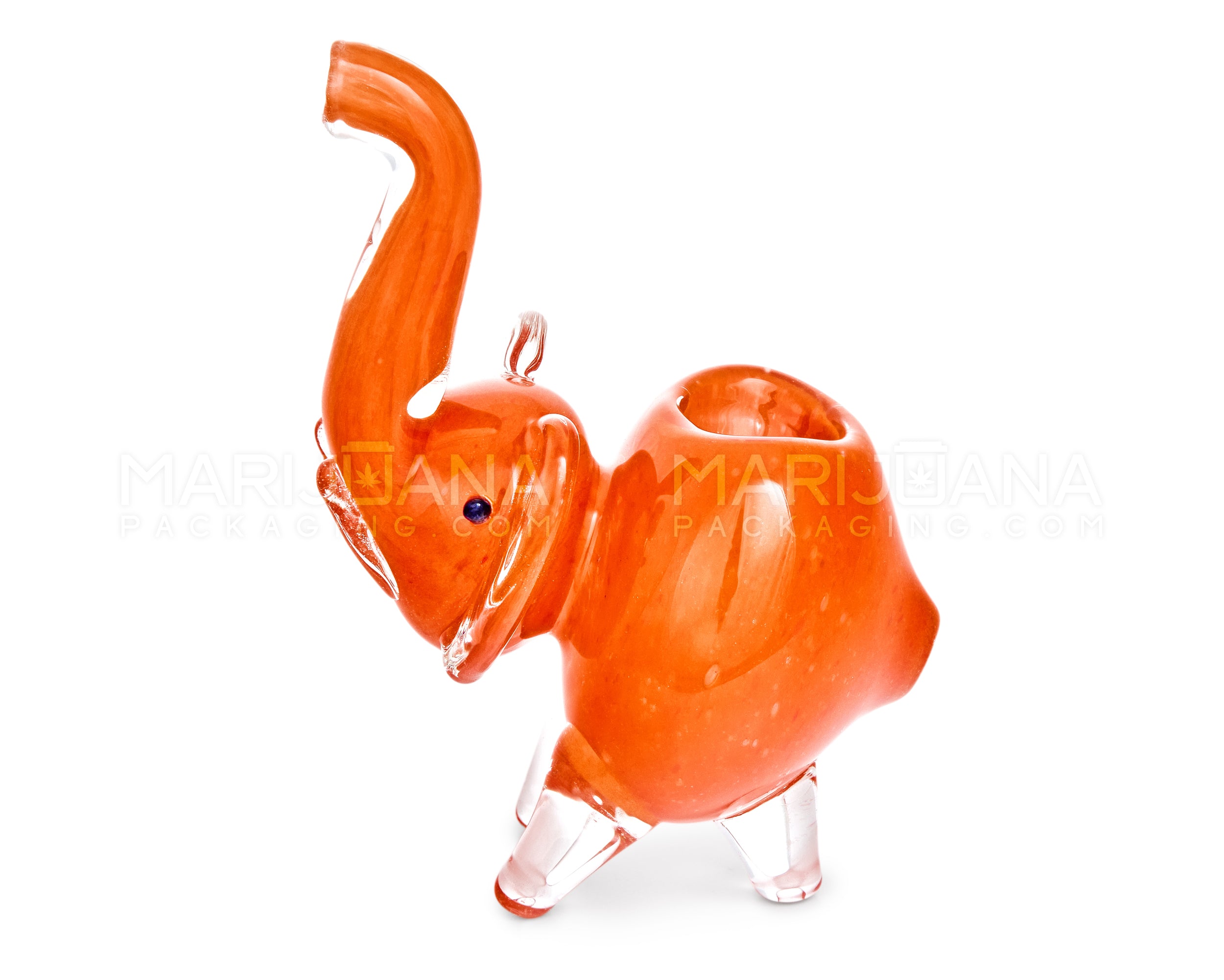 Swirl or Frit Elephant Hand Pipe | 3.5in Long - Glass - Assorted - 2