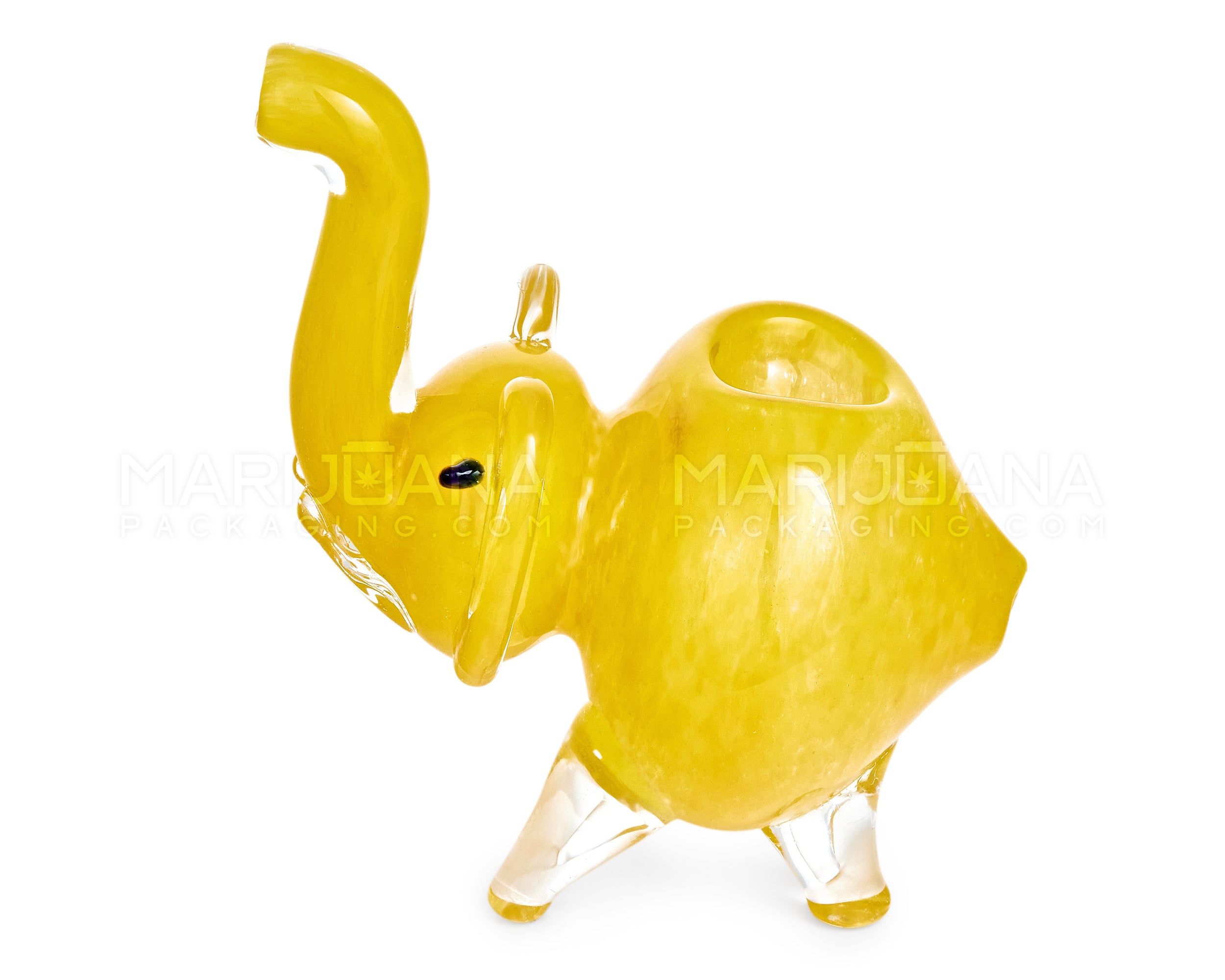 Swirl or Frit Elephant Hand Pipe | 3.5in Long - Glass - Assorted - 7