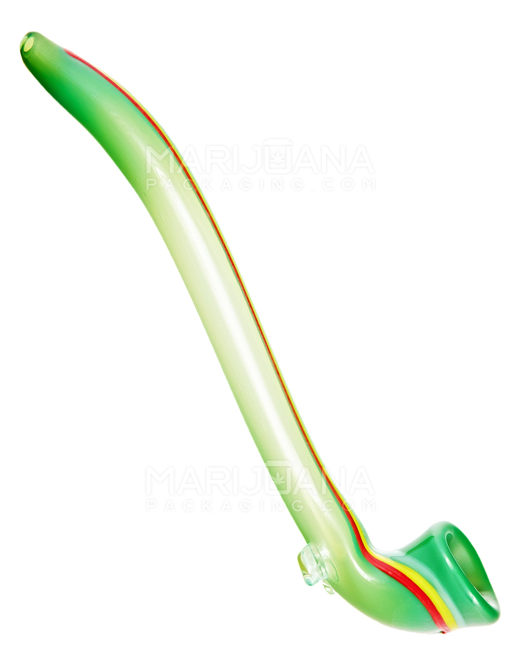 USA Glass | Striped Giant Sherlock Pipe | 15in Long - Glass - Assorted - 1