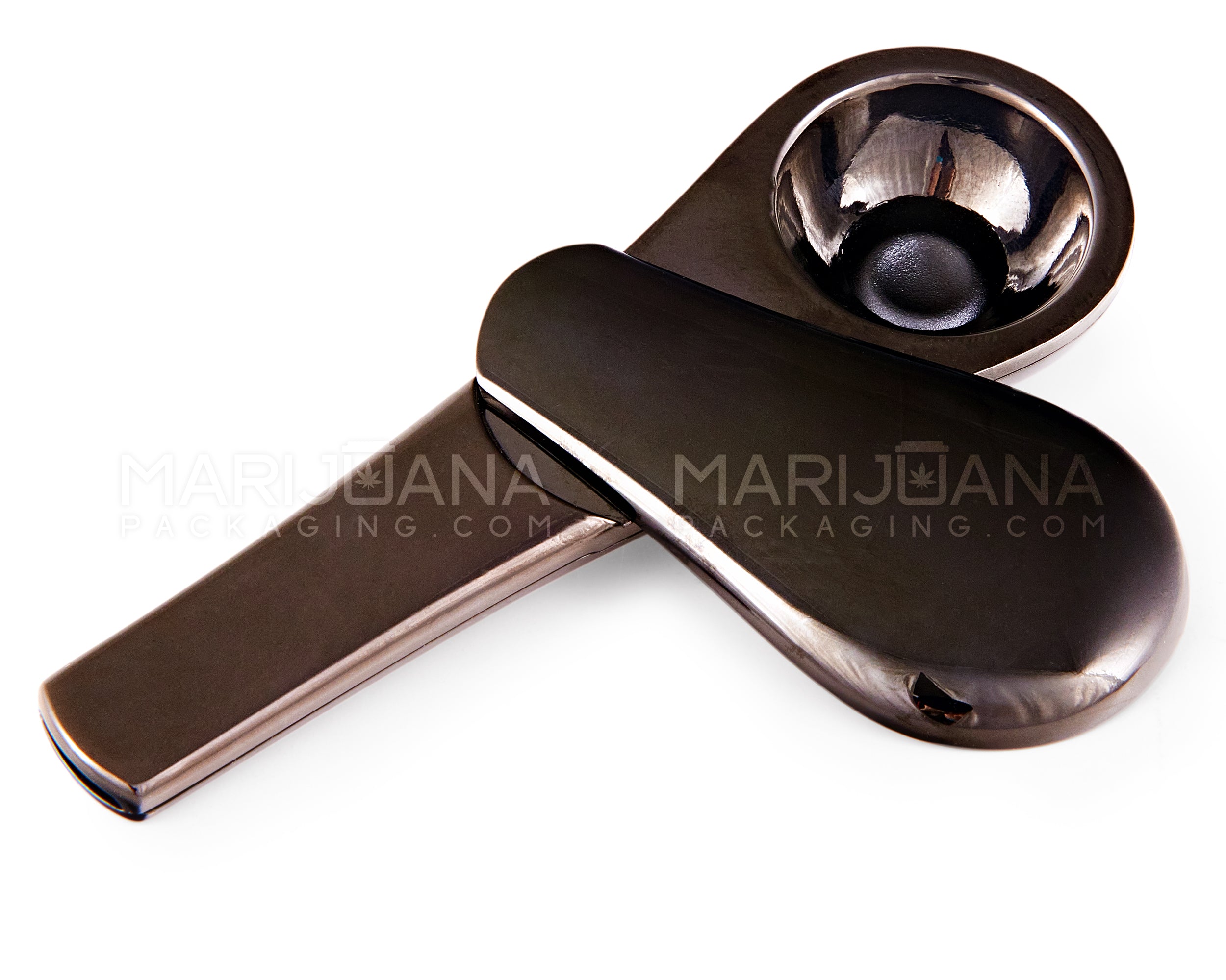Swivel Lid Magnetic Spoon Hand Pipe w/ Carrying Case | 3.5in Long - Aluminum - Assorted - 13