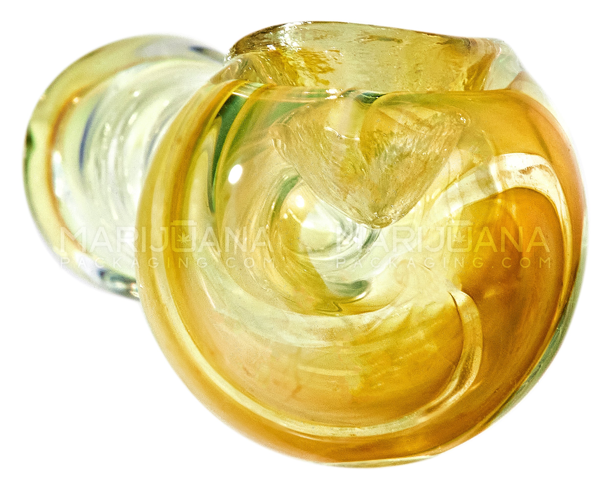 Spiral & Gold Fumed Spoon Hand Pipe | 3.5in Long - Glass - Assorted - 3