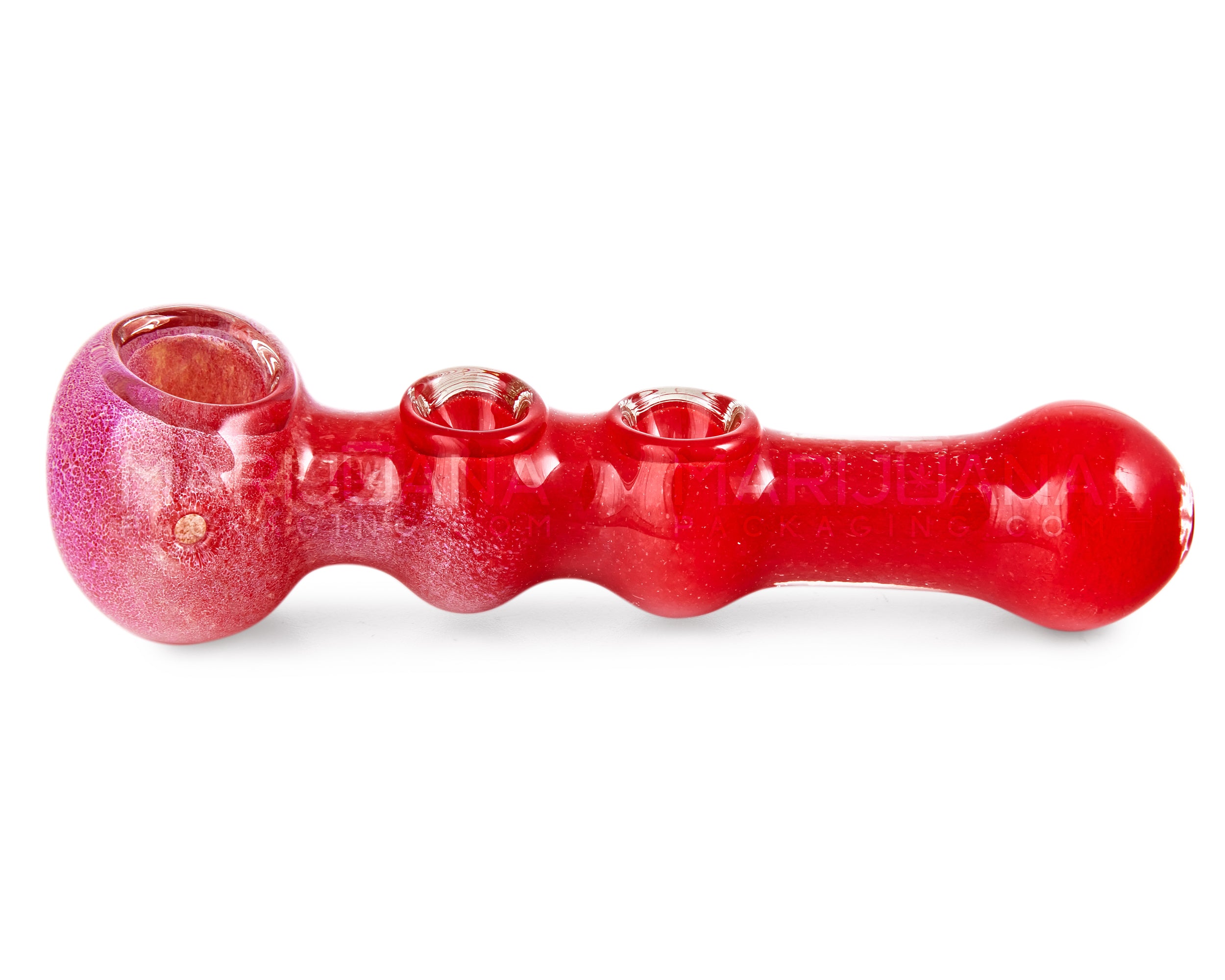 Triple Bowl | Frit Spoon Hand Pipe | 5.5in Long - Glass - Assorted - 5