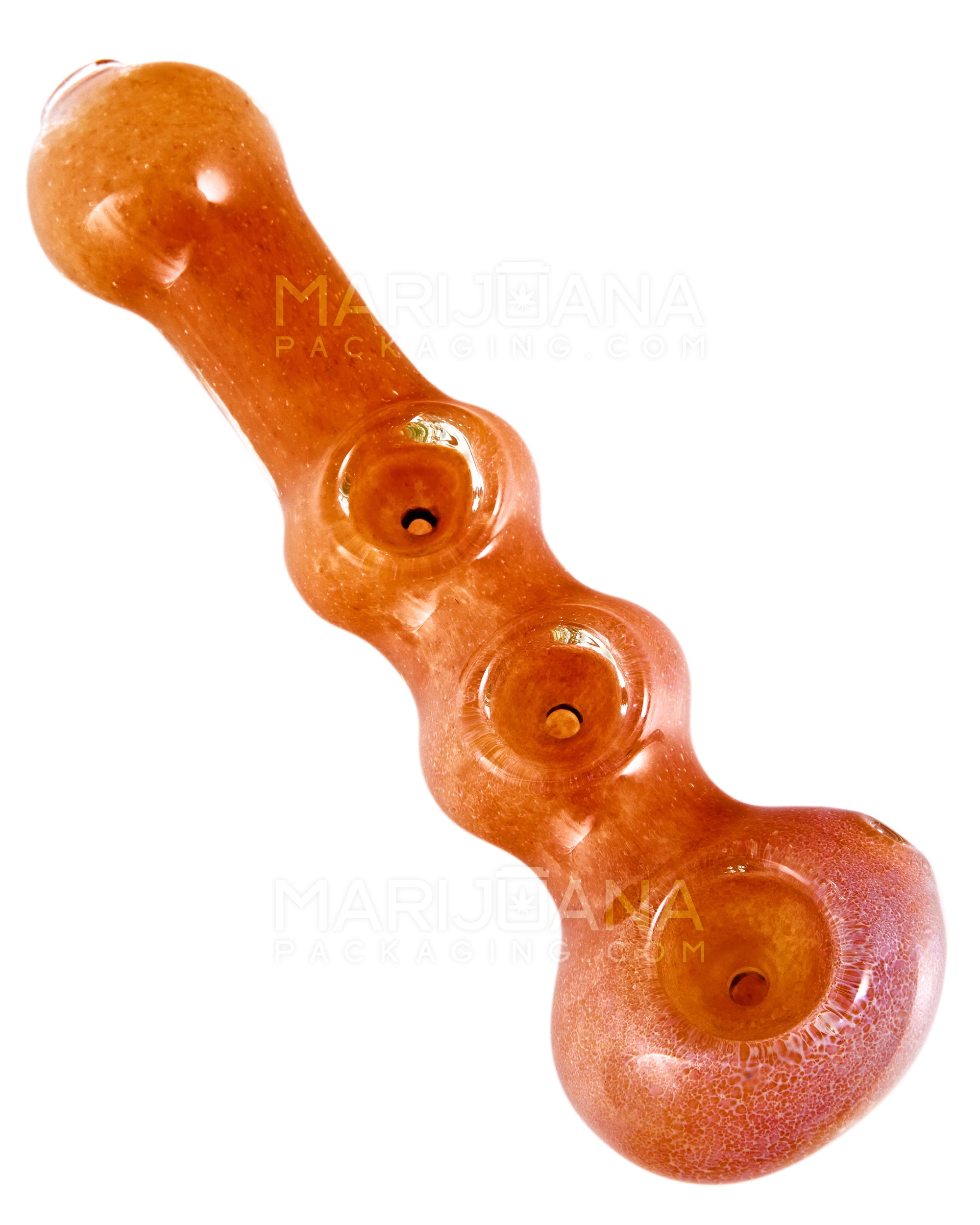 Triple Bowl | Frit Spoon Hand Pipe | 5.5in Long - Glass - Assorted - 6
