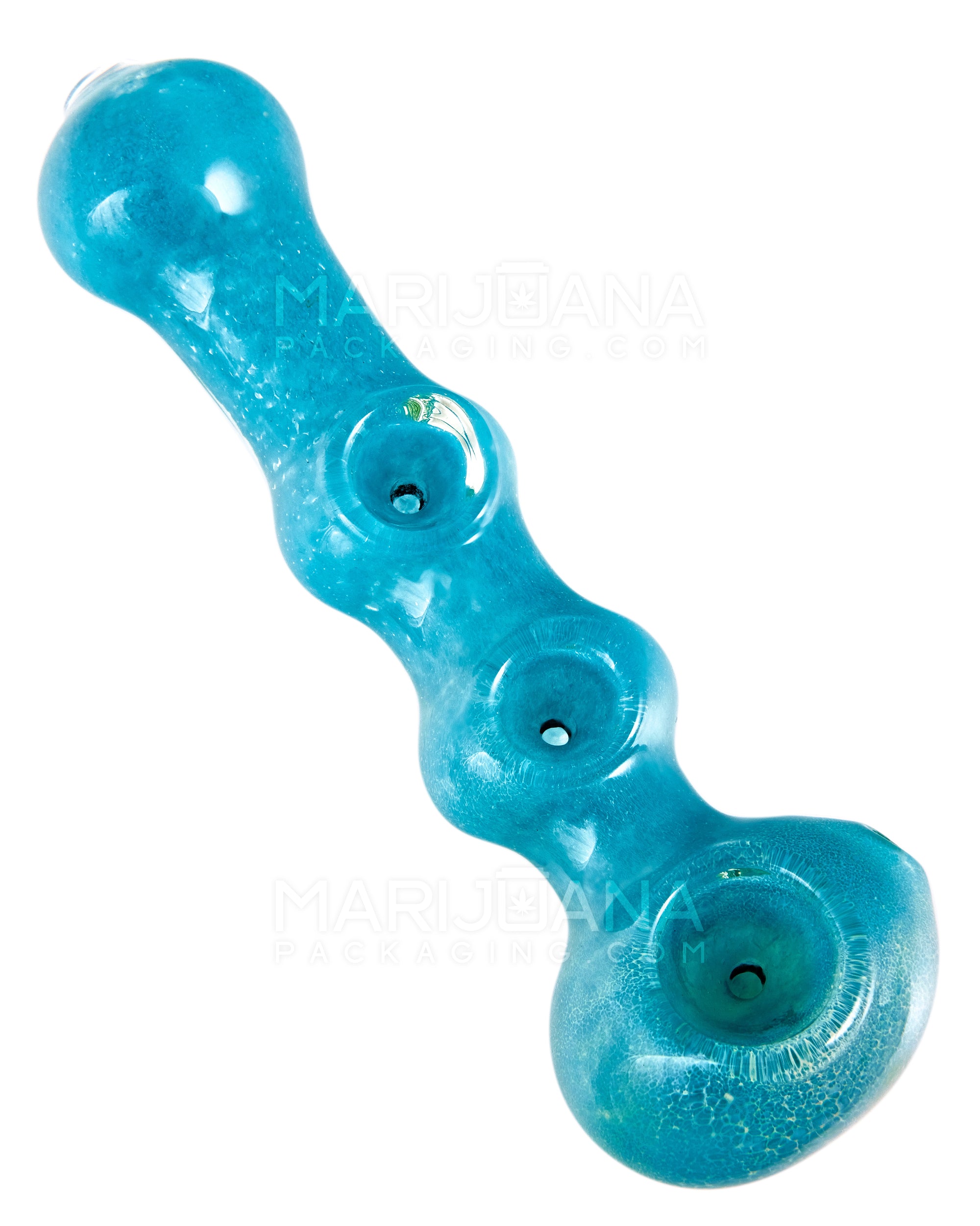 Triple Bowl | Frit Spoon Hand Pipe | 5.5in Long - Glass - Assorted - 7